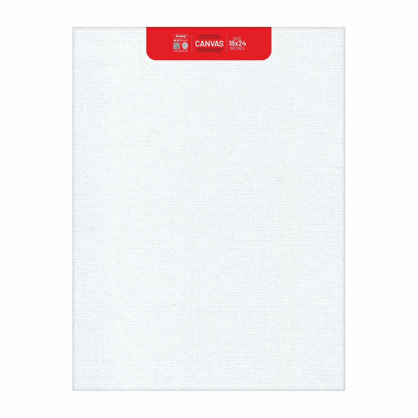Anupam Primed Canvas Board for Painting, Canvas Boards Painting Canvas Panels for Oil, Acrylic Paint Gouache and Tempera for Beginners & Artists