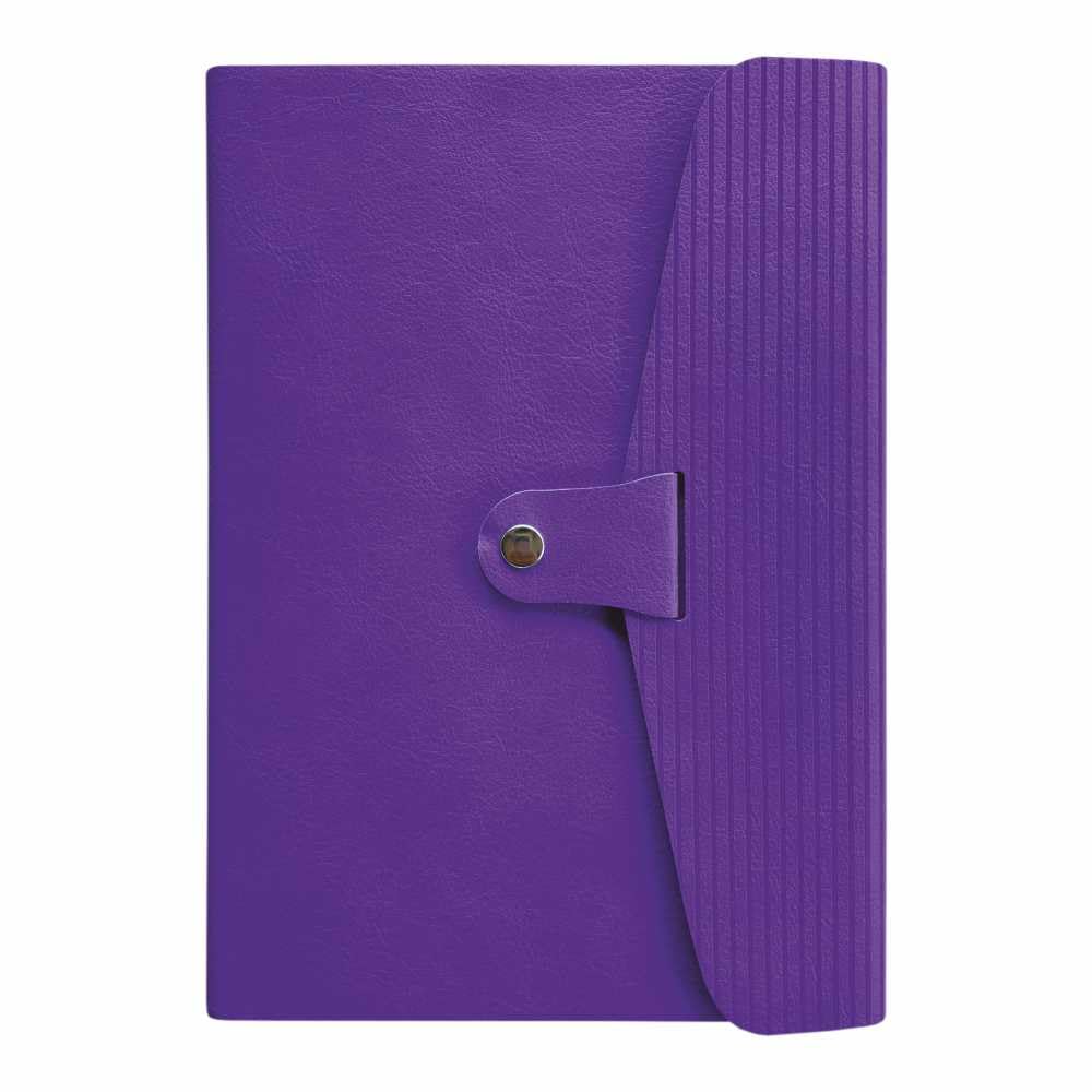 Anupam Captive A5 Ruled Journal Notebook 192 Page,80Gsm Journals Leather Textured PU Cover Designer Engraving with Press Button Closure