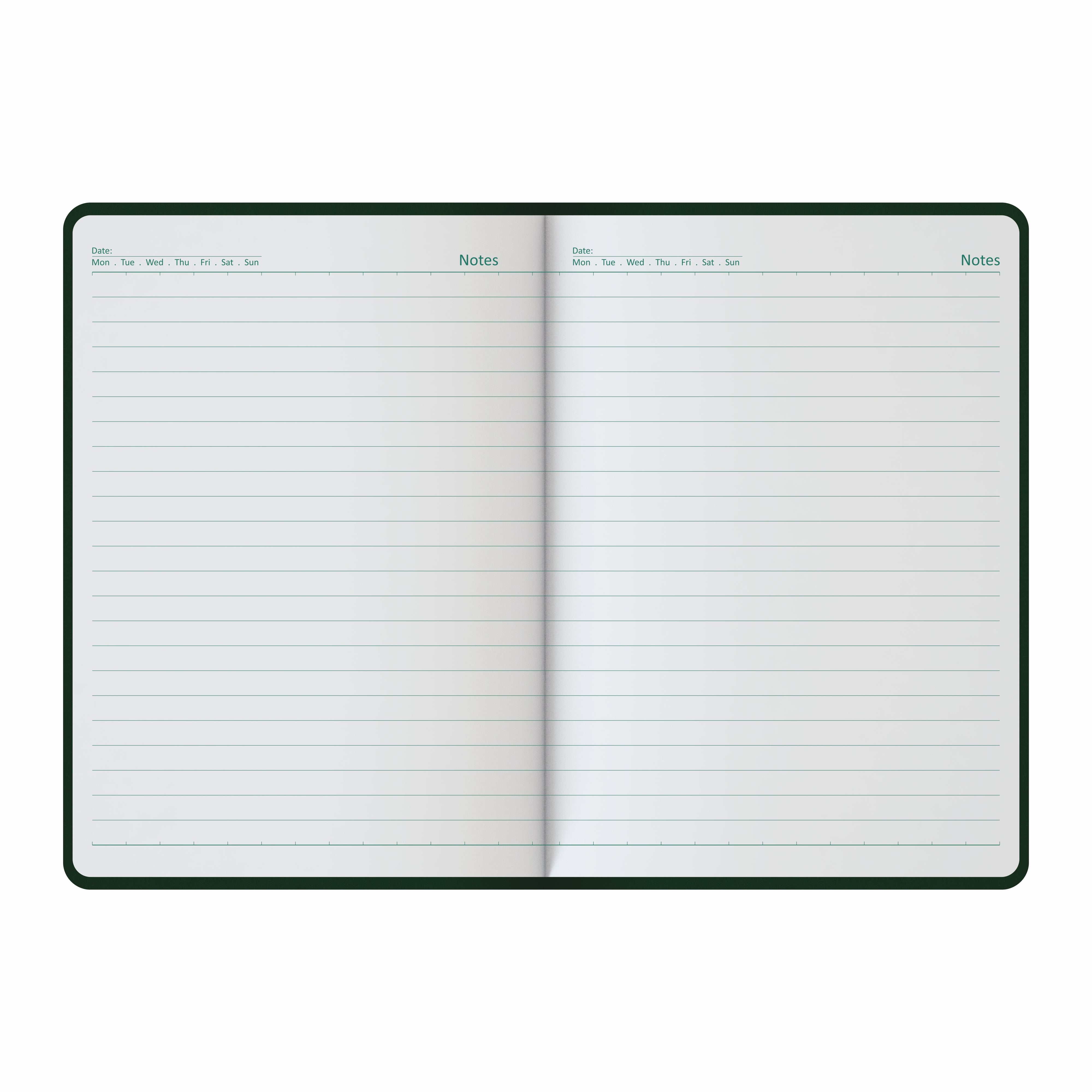 Anupam Daily Notes A5 Journal Notebook – 256 Pages, 80gsm, Fine Matte PVC Hard Cover with Foil, Elastic Closure, and Special Undated Calendar Pages