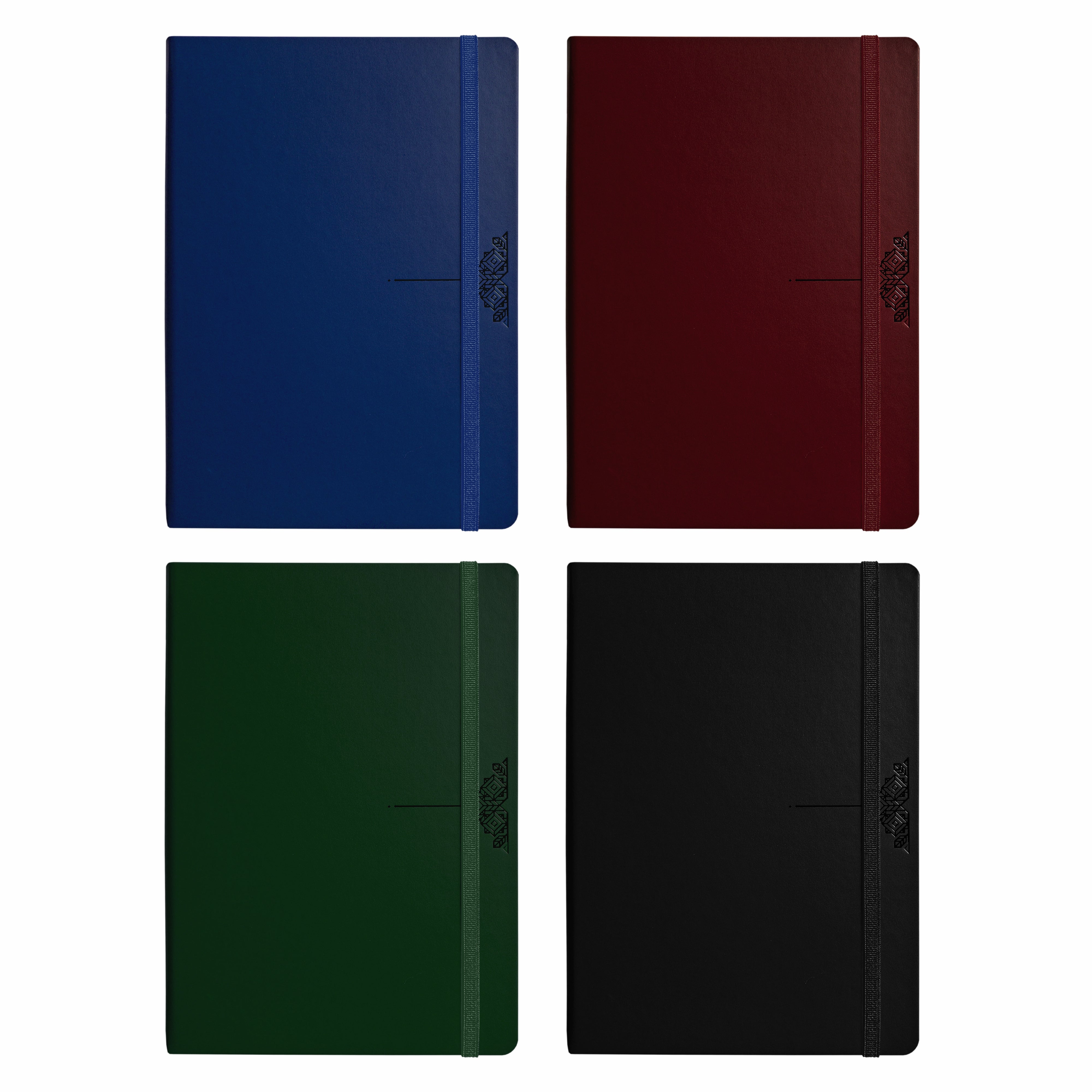 Anupam Daily Notes A5 Journal Notebook – 256 Pages, 80gsm, Fine Matte PVC Hard Cover with Foil, Elastic Closure, and Special Undated Calendar Pages