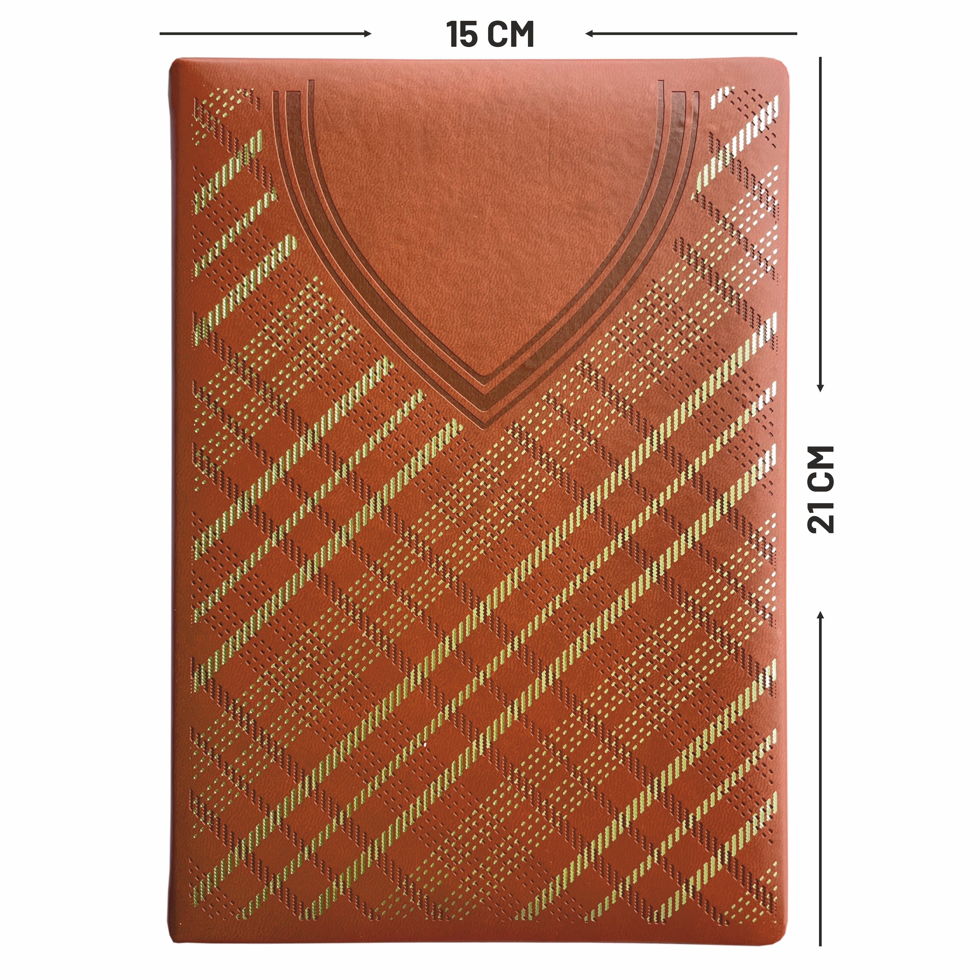 Anupam Dap Journal - A5 Size, 192 Pages - Crafted from Fine Leather Textured PU with Trendy Shirt-Styled Design