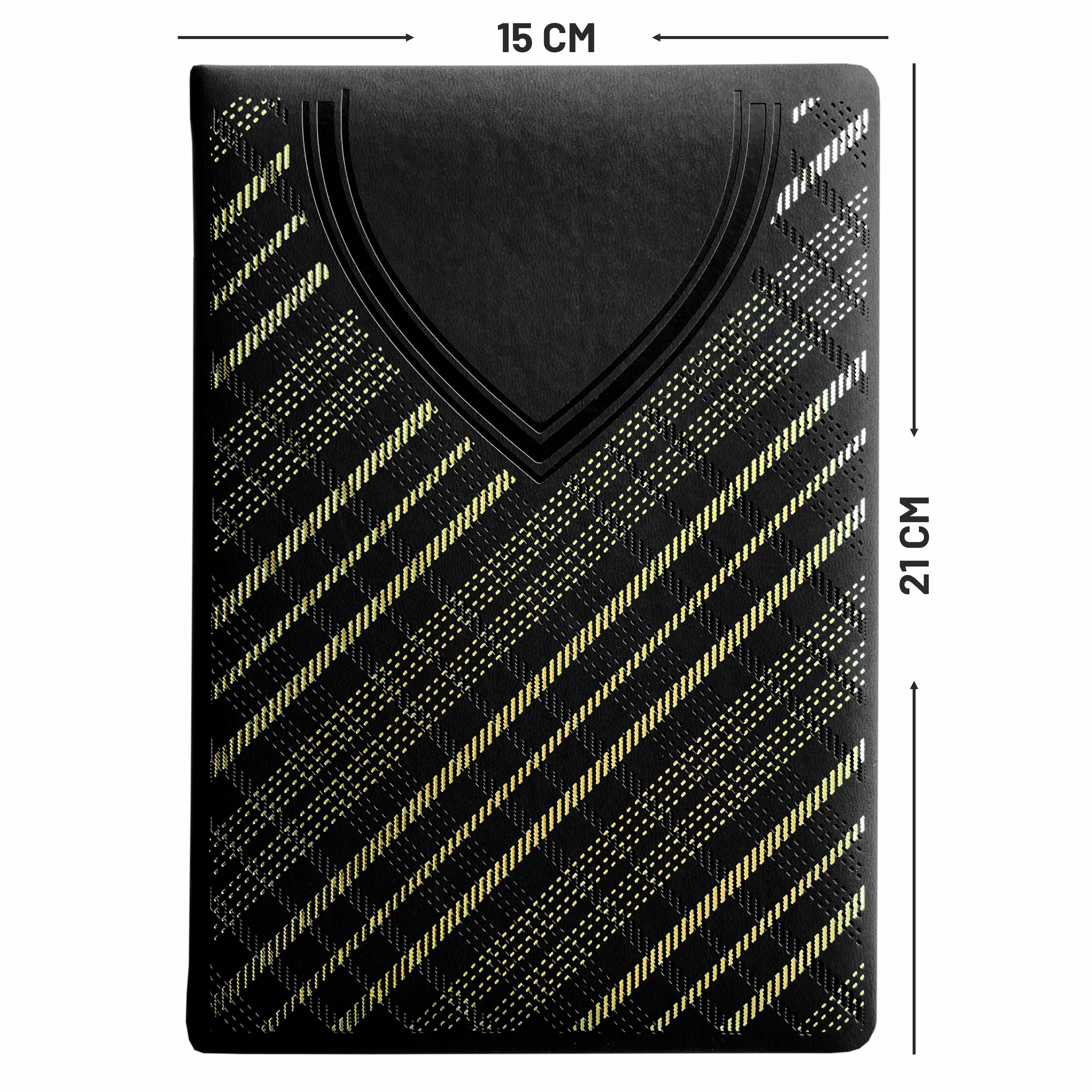 Anupam Dap Journal - A5 Size, 192 Pages - Crafted from Fine Leather Textured PU with Trendy Shirt-Styled Design