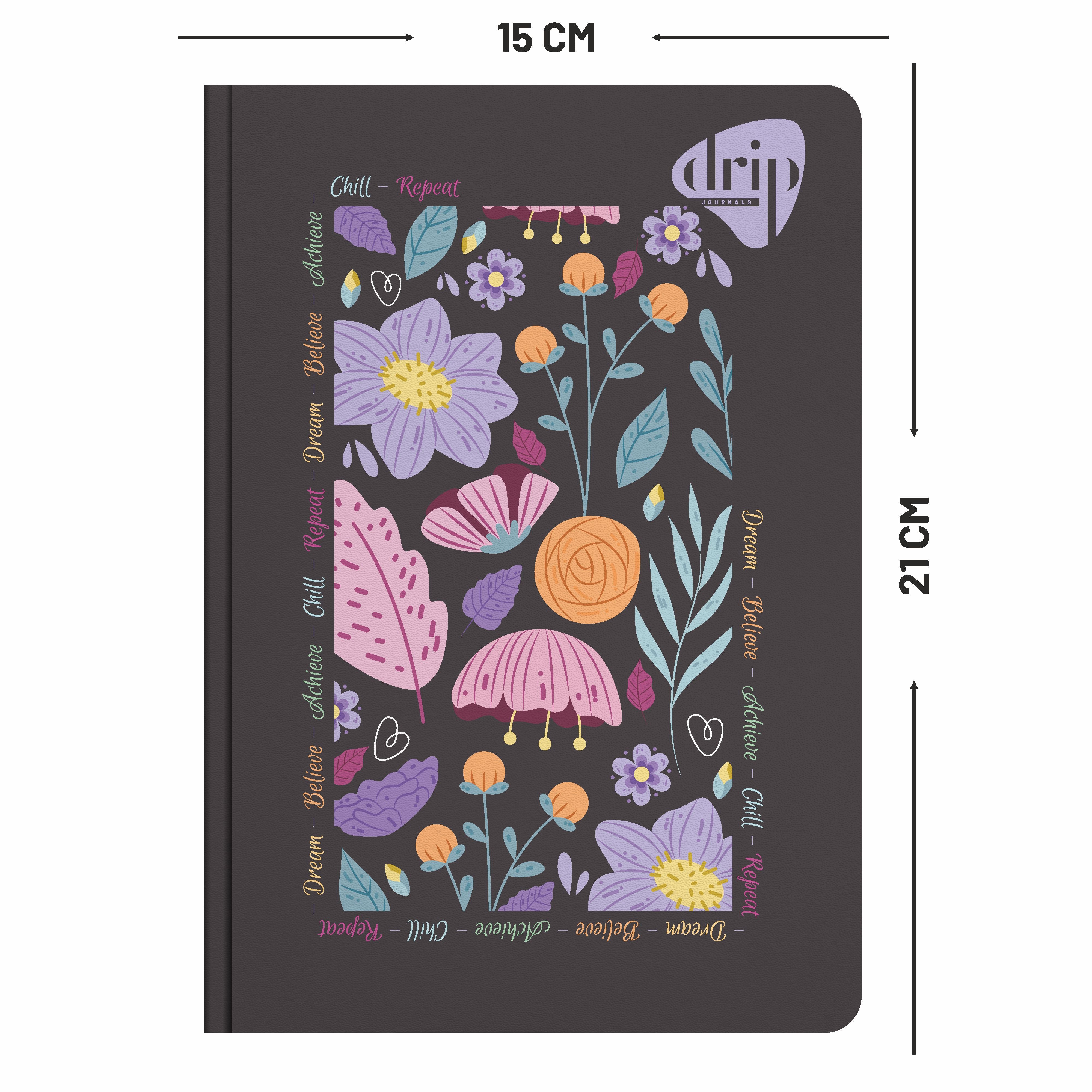 Anupam Drip Journal 160 Pages, 80 GSM Ruled Paper | Vibrant Colour Designer Inside Pages | Soft Bound Aesthetic Cover | A5 Size for Journaling, Notes &amp; Planning&nbsp;