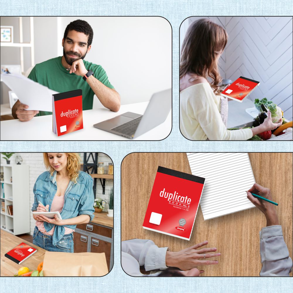 Anupam Duplicate Book with Carbon & Index Ruled Sheets Pad for Replicate-Record Organize and Work Order Receipt Book