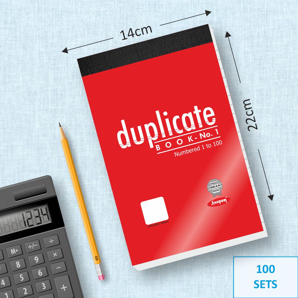 Index Repie Book Anupam Duplicate Book with Carbon & Index Ruled Sheets Pad for Replica