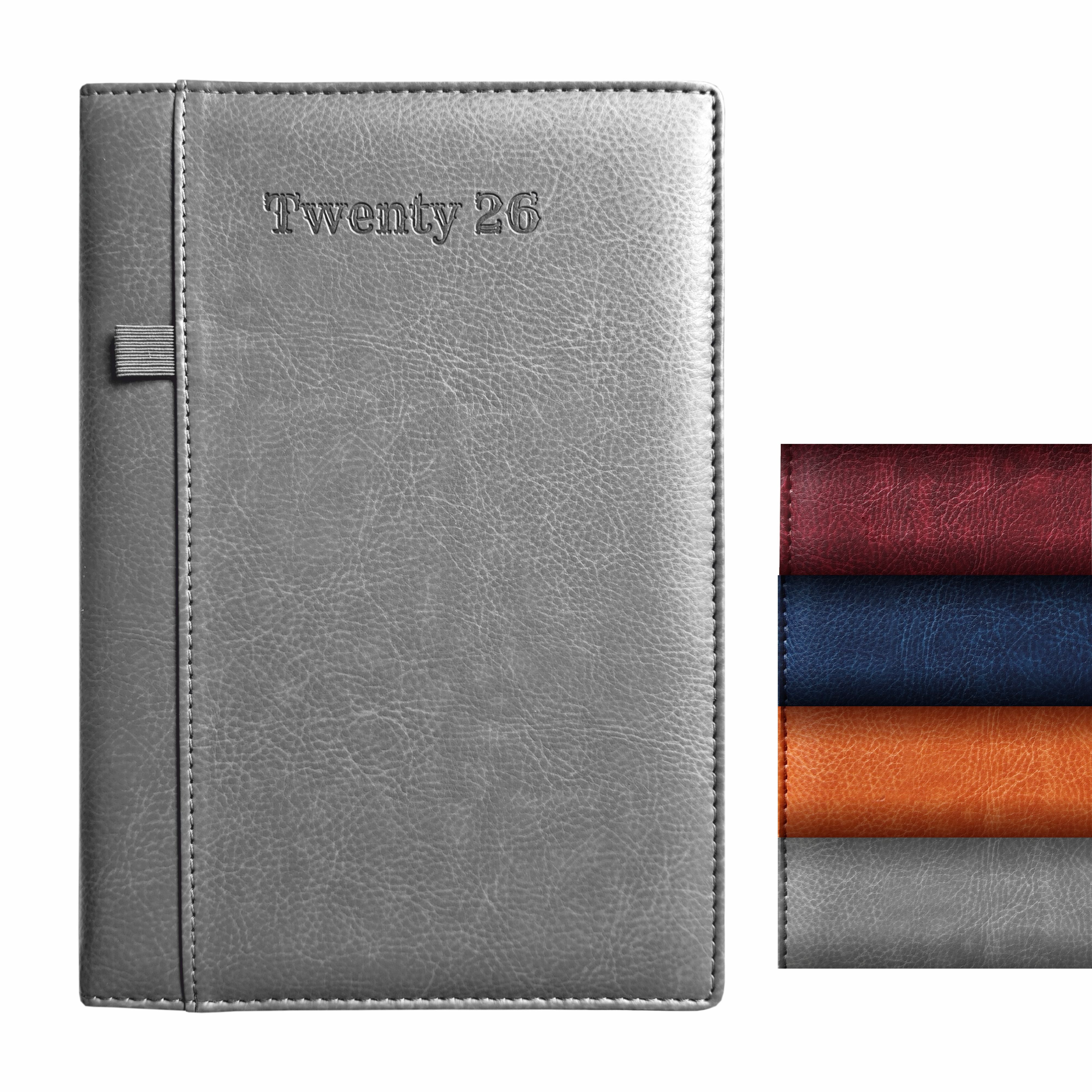 Anupam Exec 2026 Diary Dated Daily Planner – Full Page Per Day, 80 GSM Paper, Monthly Calendar, PU Leather Cover, Pen Holder, 365 Days Office Diary