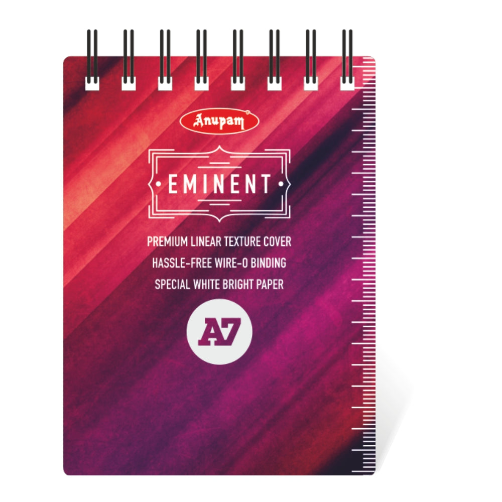 Anupam Eminent Multi-Subject Spiral Notebook–College Ruled with Pocket-Movable Dividers-Premium Cover-70GSM