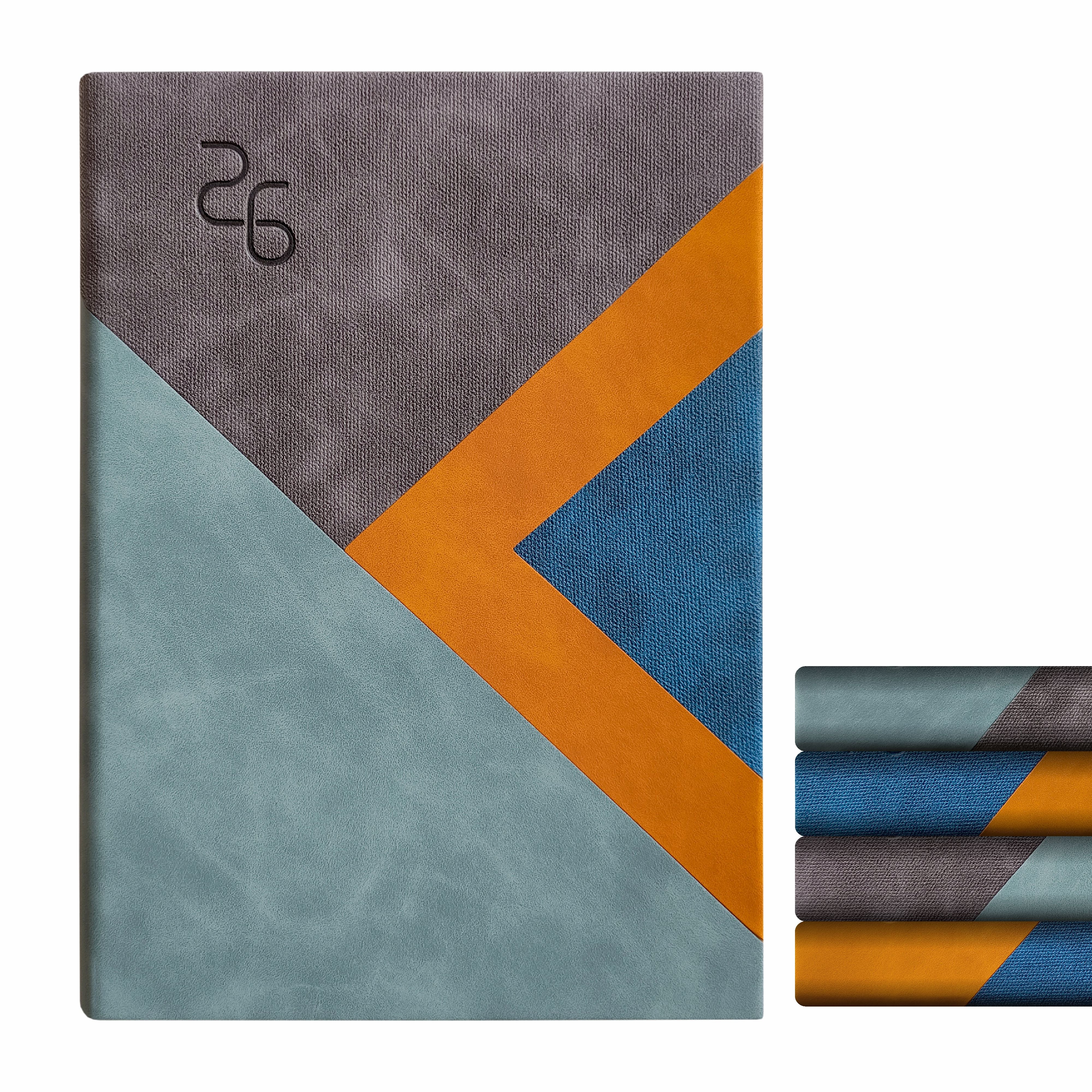 Anupam Fuzen 2026 Diary with Dates | Daily Planner with Monthly Calendar | One Page Per Day from January to December | Canvas Textured & Suedue PU Material | New Year Diary for Office, Home, Personal Use