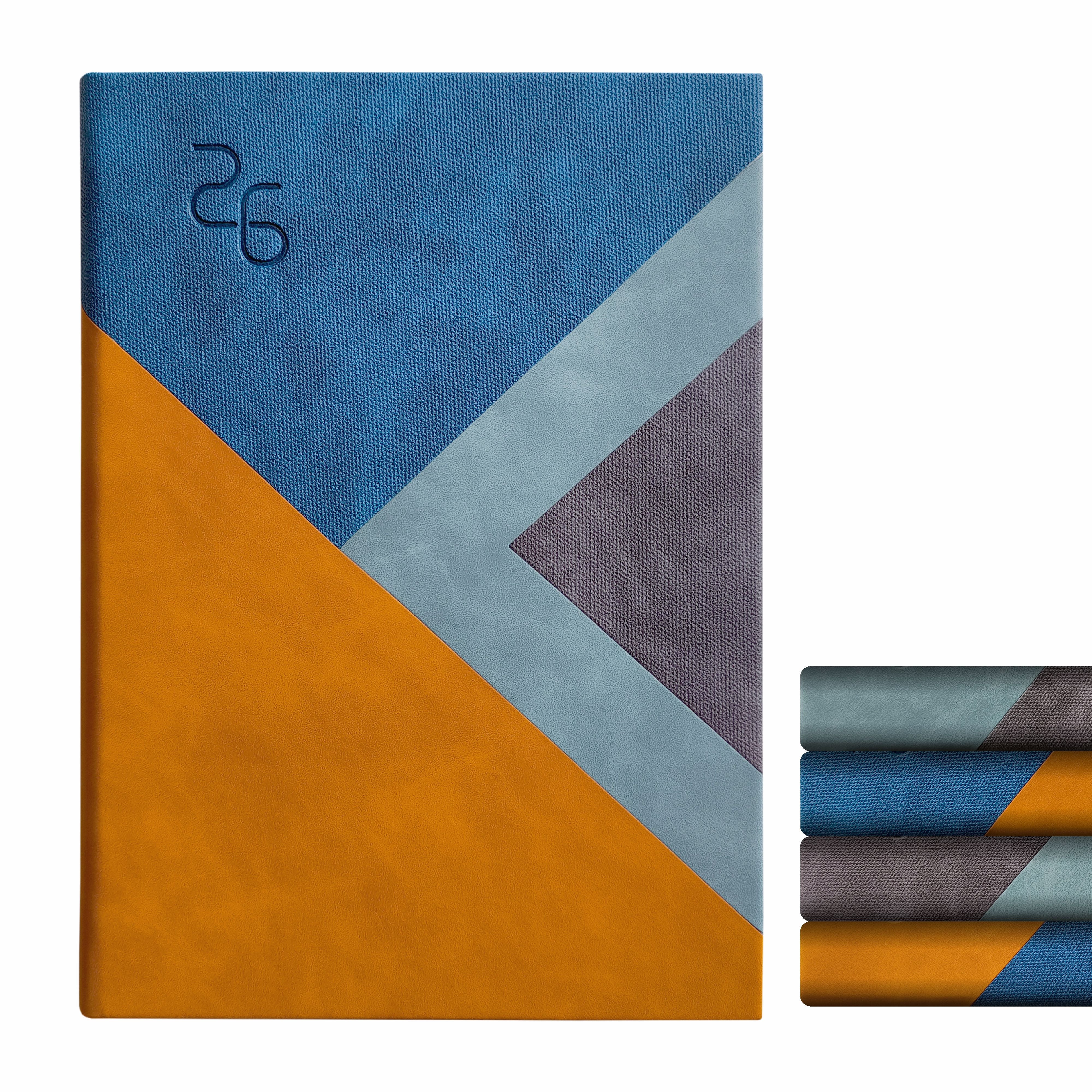 Anupam Fuzen 2026 Diary with Dates | Daily Planner with Monthly Calendar | One Page Per Day from January to December | Canvas Textured & Suedue PU Material | New Year Diary for Office, Home, Personal Use