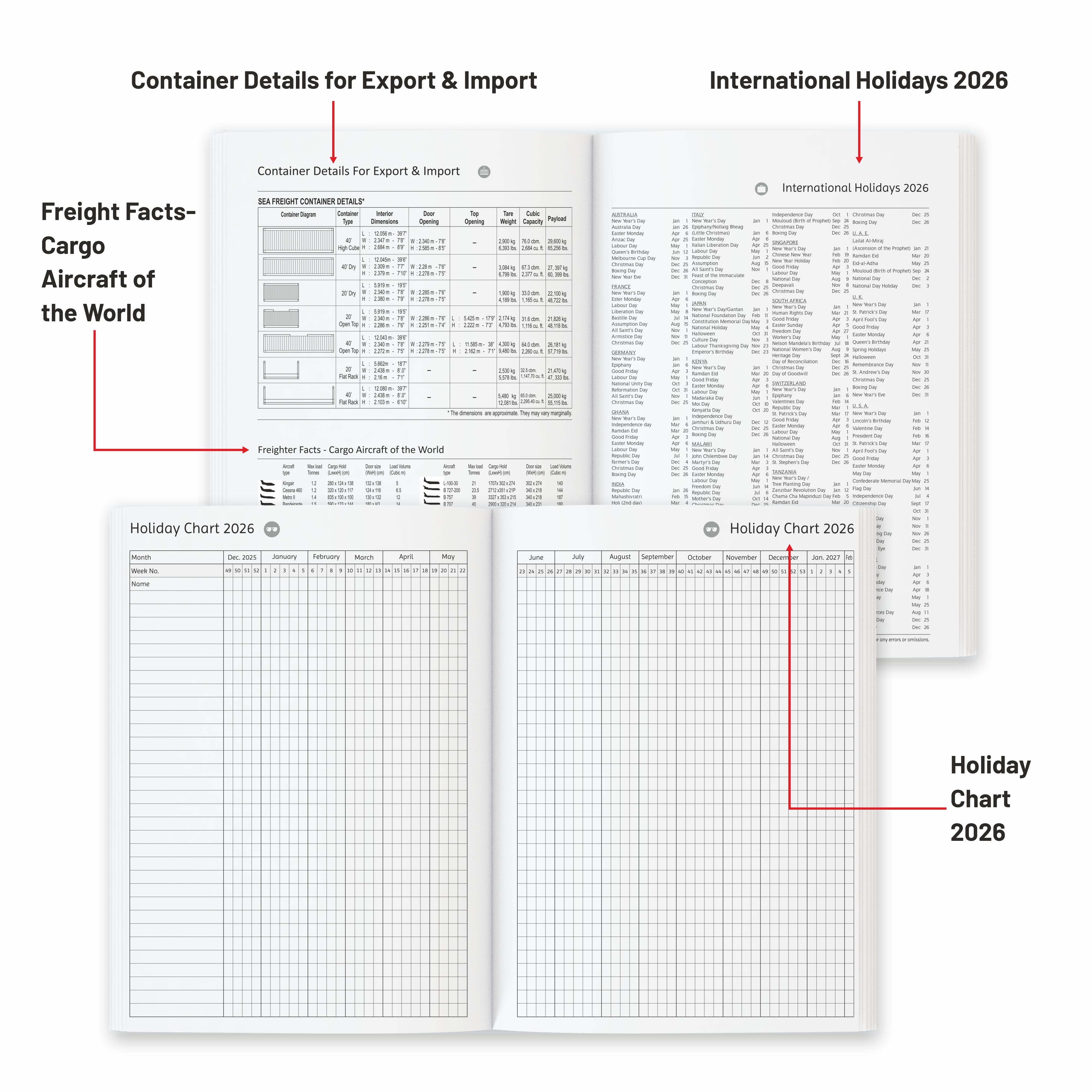 Anupam Fash 2027 Diary with Dates, 2027 Daily Planner Full Page for Monday - Friday and Saturday-Sunday in one Page with Monthly Calendar, January to December 365 Days