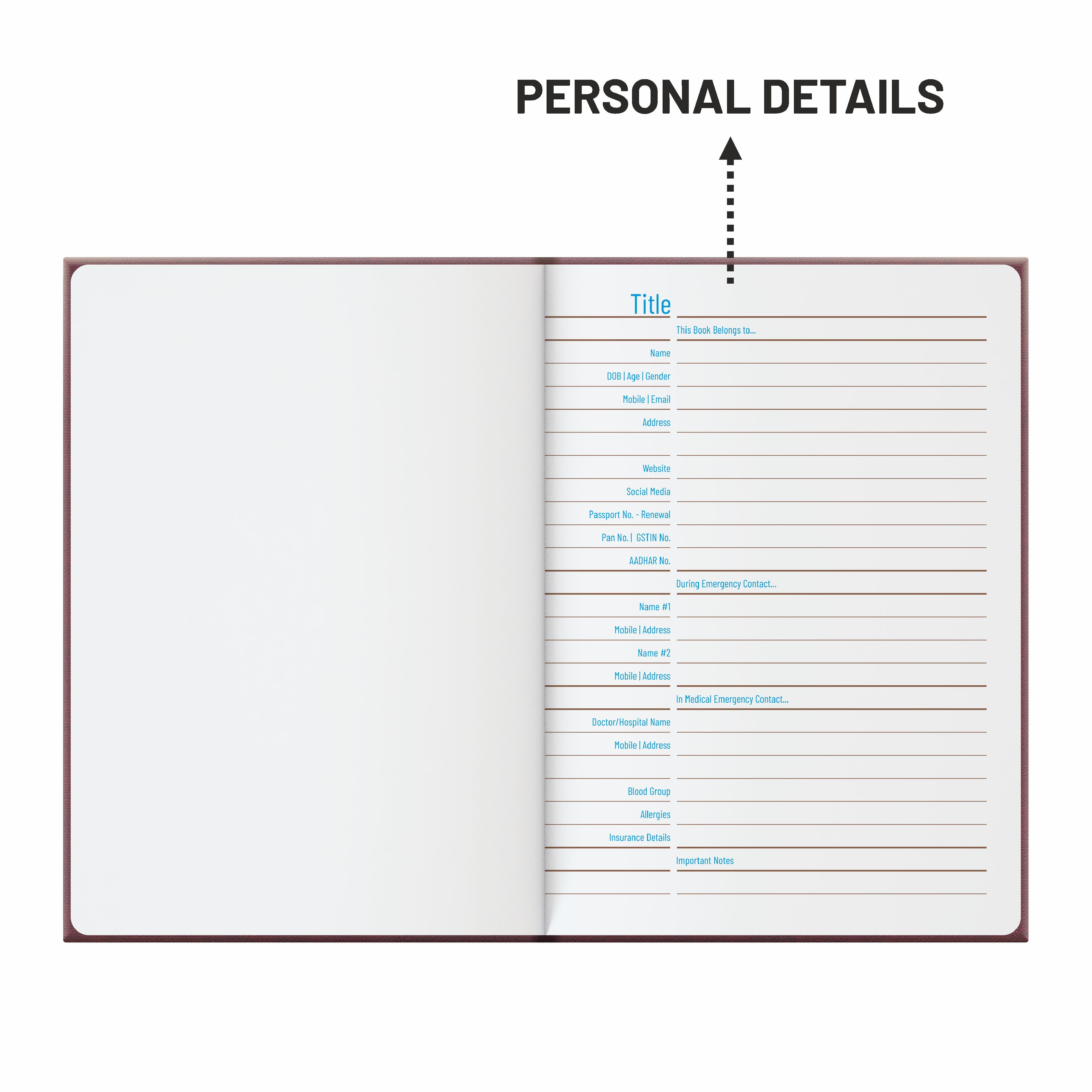 Anupam Glitz Journal Notebook 100 Gsm PU Leather Notebook| A5 Planner with Magnetic Closure, Water & Bill Tracker, Monthly & Yearly Planner, 180° Flat Design, Card Pockets, Passport Holder & Metal Pen – 120 Pages