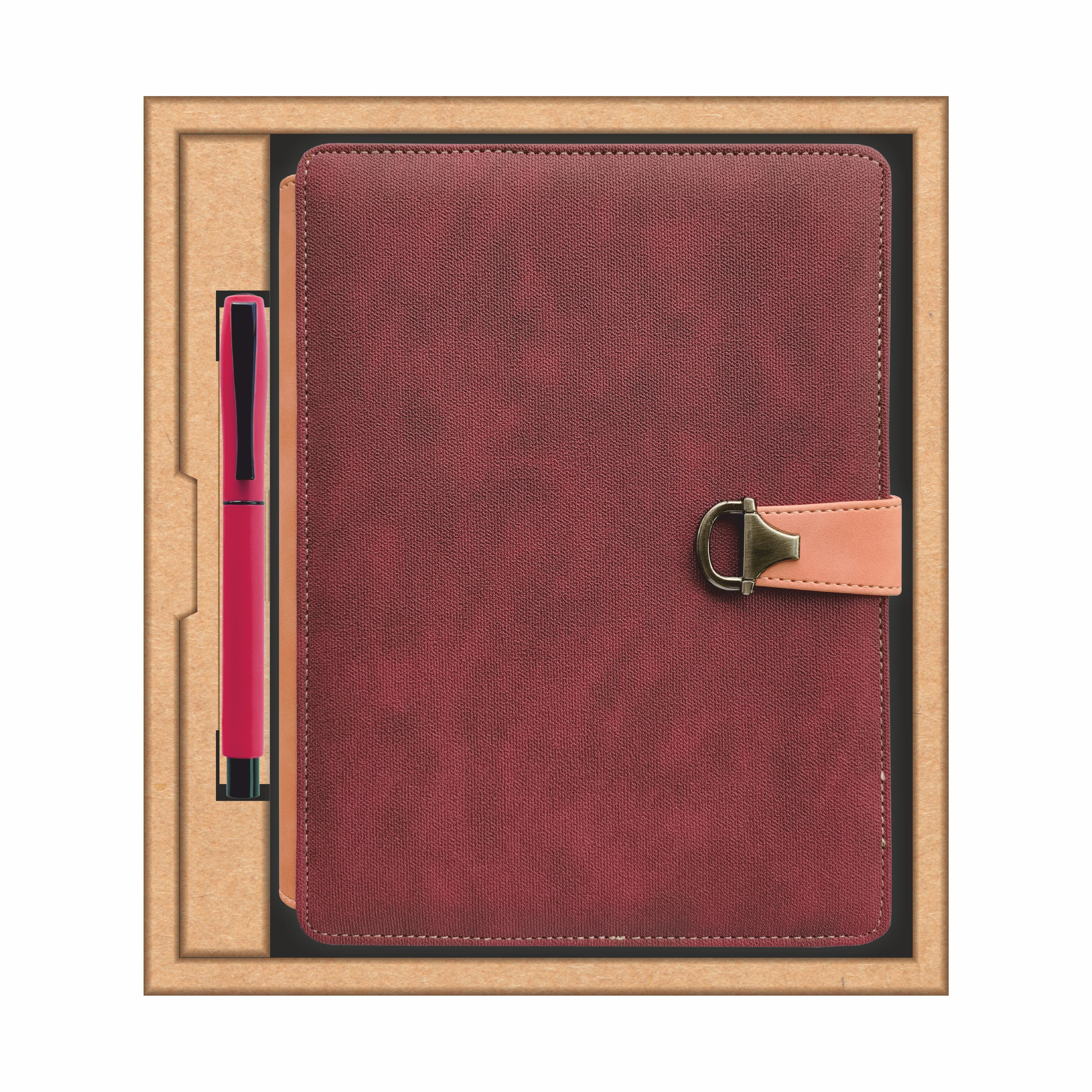 Anupam Glitz Journal Notebook 100 Gsm PU Leather Notebook| A5 Planner with Magnetic Closure, Water & Bill Tracker, Monthly & Yearly Planner, 180° Flat Design, Card Pockets, Passport Holder & Metal Pen – 120 Pages