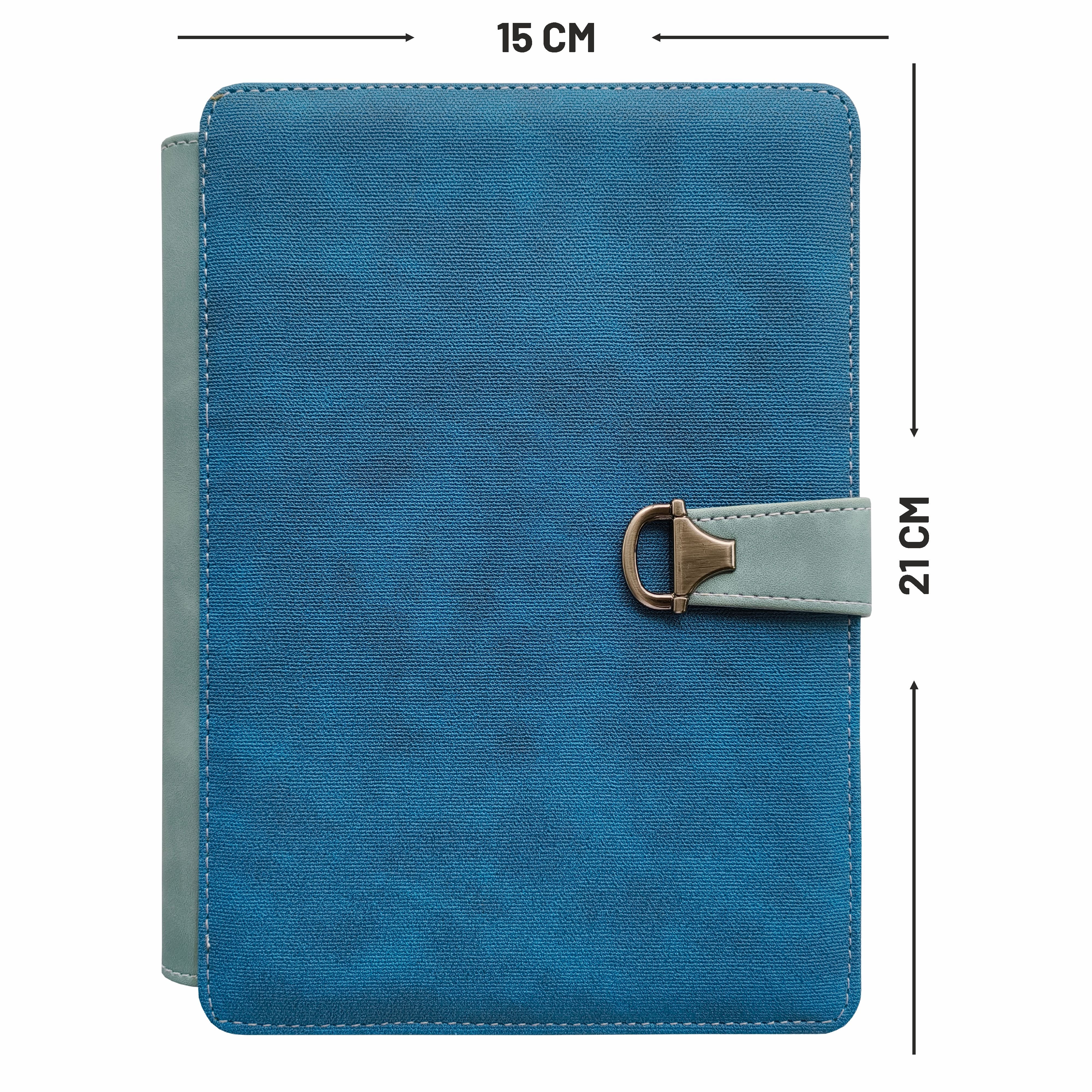 Anupam Glitz Journal Notebook 100 Gsm PU Leather Notebook| A5 Planner with Magnetic Closure, Water & Bill Tracker, Monthly & Yearly Planner, 180° Flat Design, Card Pockets, Passport Holder & Metal Pen – 120 Pages