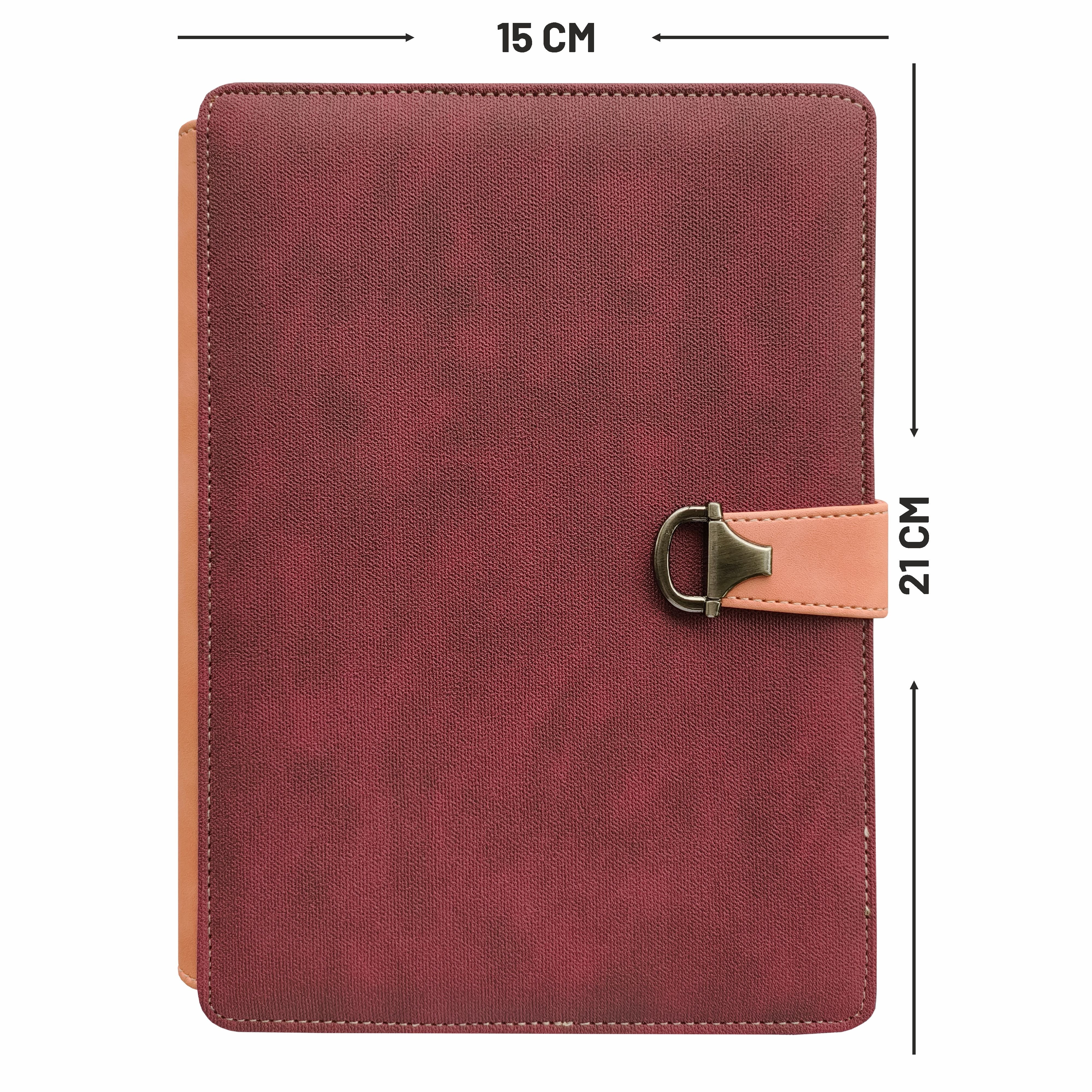 Anupam Glitz Journal Notebook 100 Gsm PU Leather Notebook| A5 Planner with Magnetic Closure, Water & Bill Tracker, Monthly & Yearly Planner, 180° Flat Design, Card Pockets, Passport Holder & Metal Pen – 120 Pages