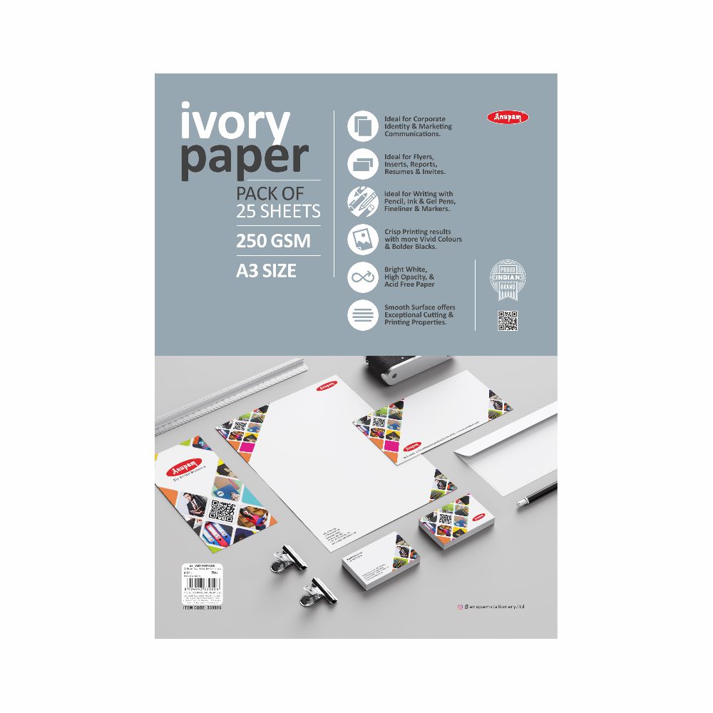 Anupam Ivory Paper Loose Sheets - Art & Craft Painting and Project work