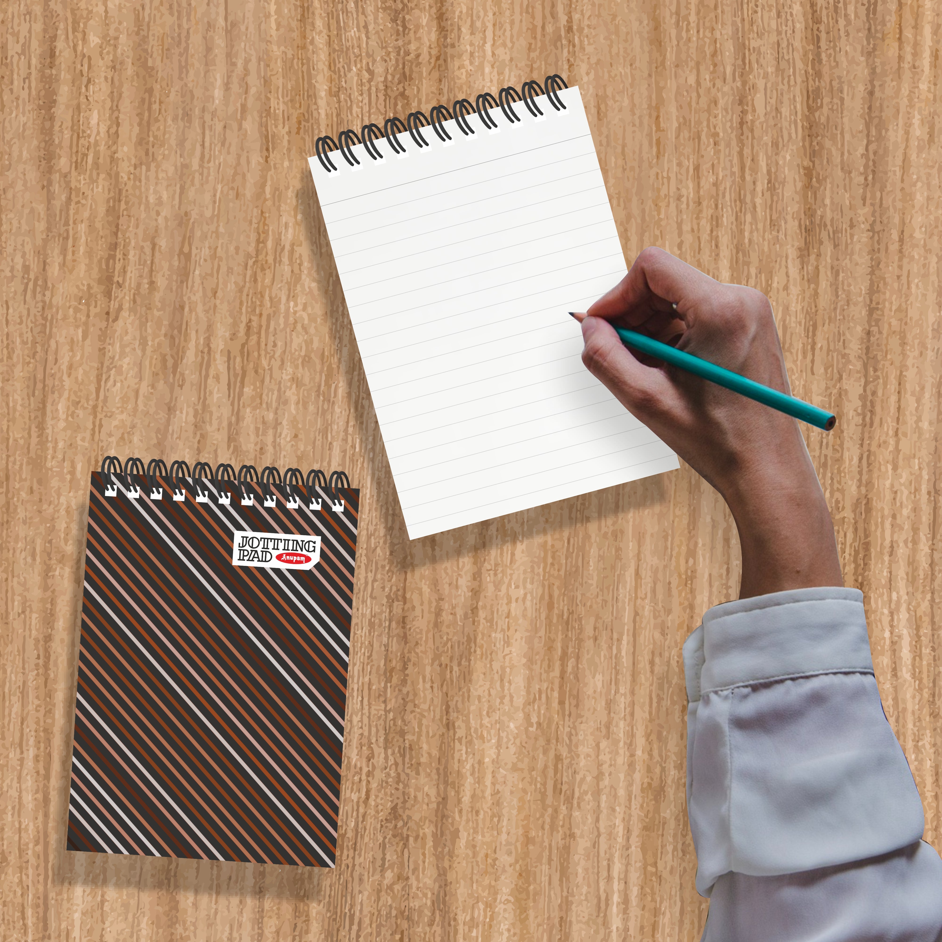 Anupam Spiral Jotting Pads-Lined College Ruled Paper Assorted Covers-Spiral Notebook-Memo Pads-100 pages  (Pack)