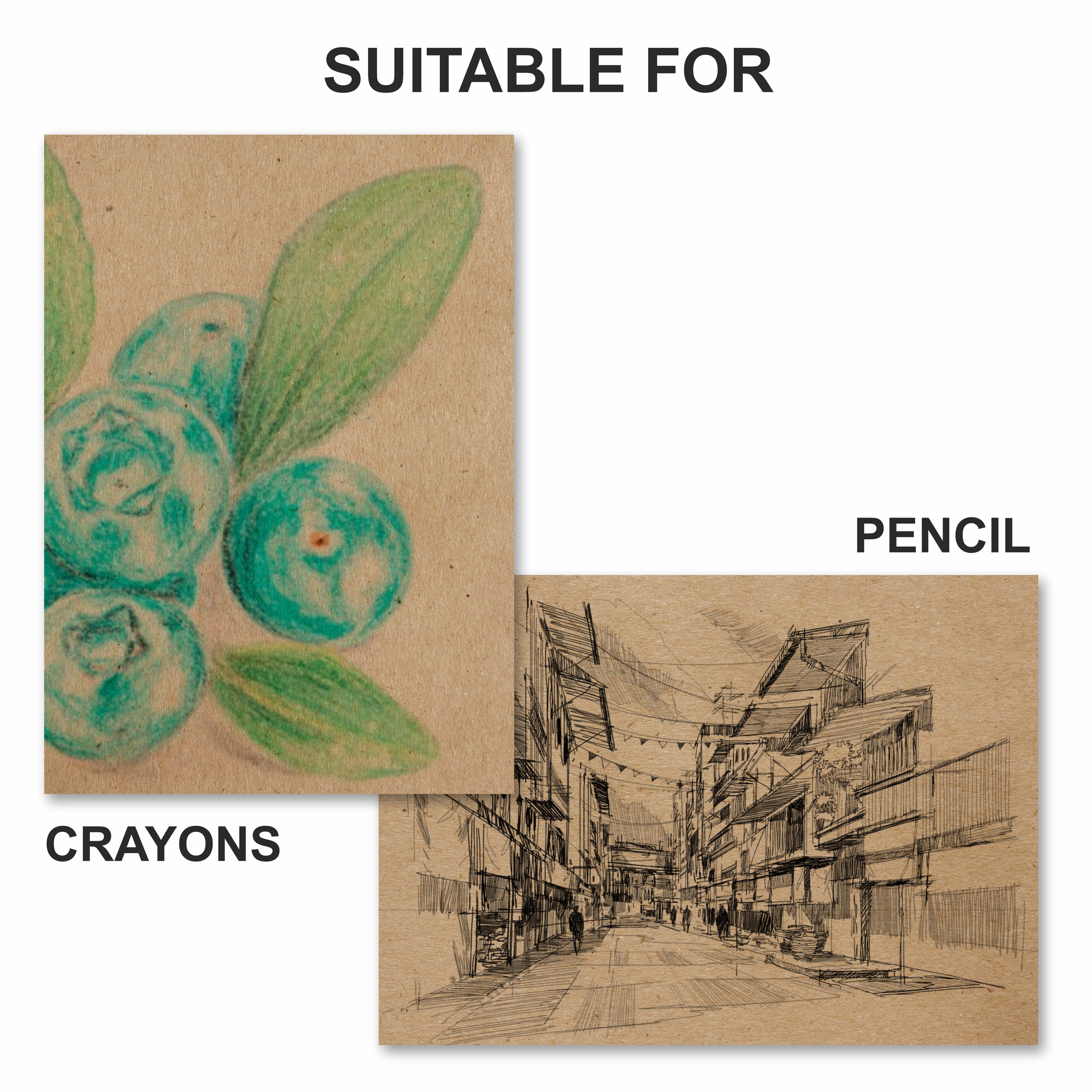 Anupam Kraft Paper Brown Colour-100% Recyclable Acid Free - Plain Paper-Loose Sheets-180 GSM