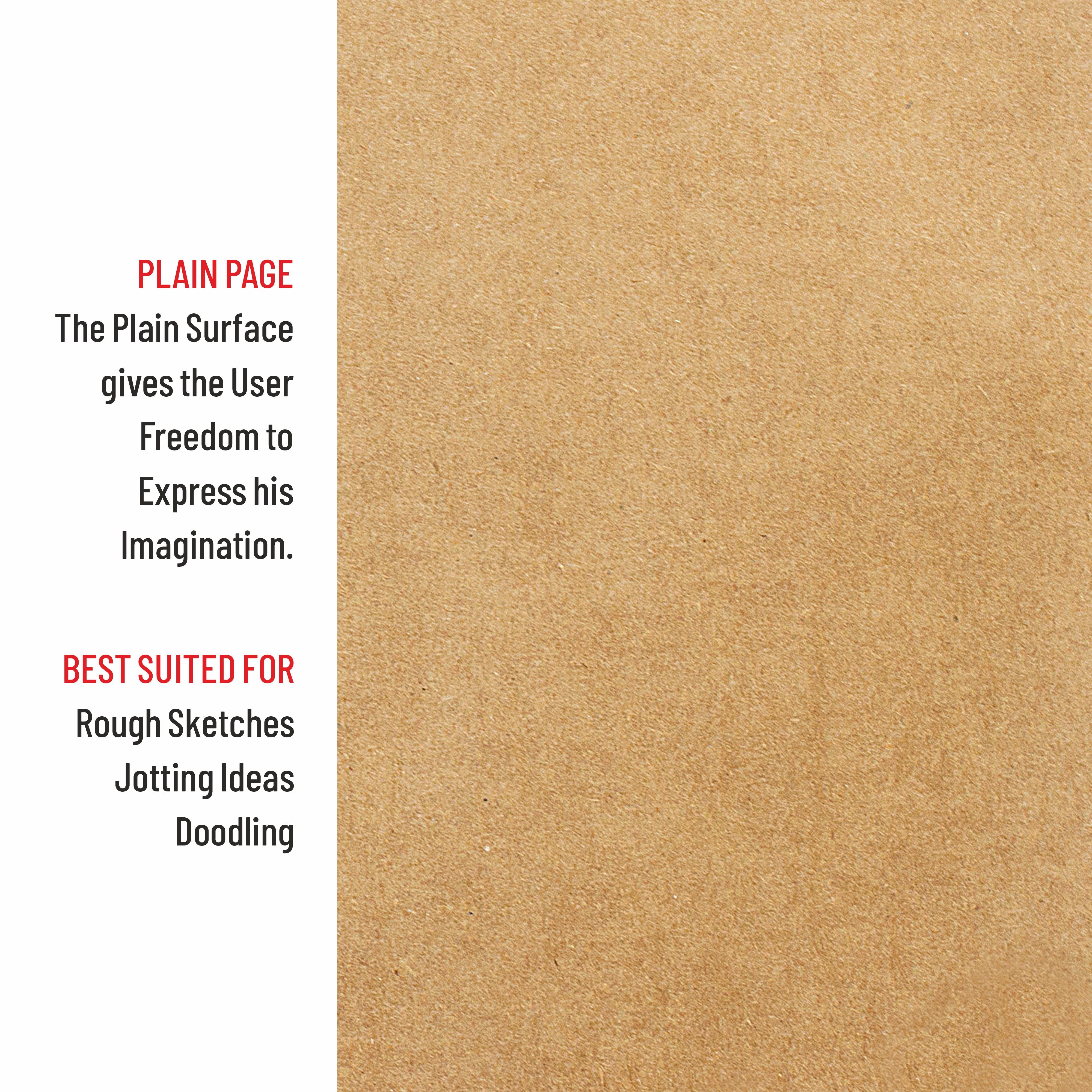 Anupam Khaki Sketchbook - Cartridge Paper - Soft Cover-Wireo book - 160 GSM