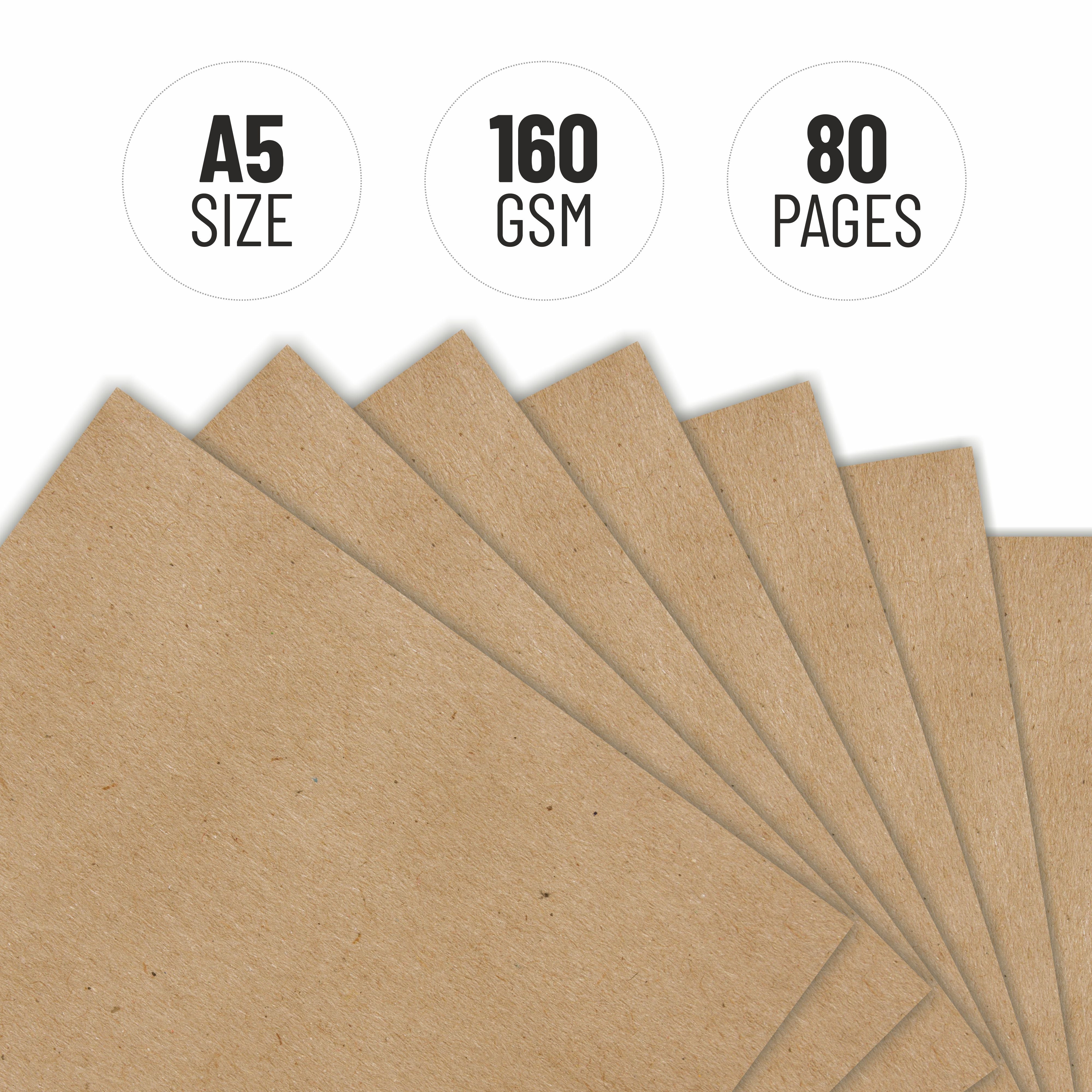 Anupam Khaki Sketchbook - Cartridge Paper - Soft Cover-Wireo book - 160 GSM