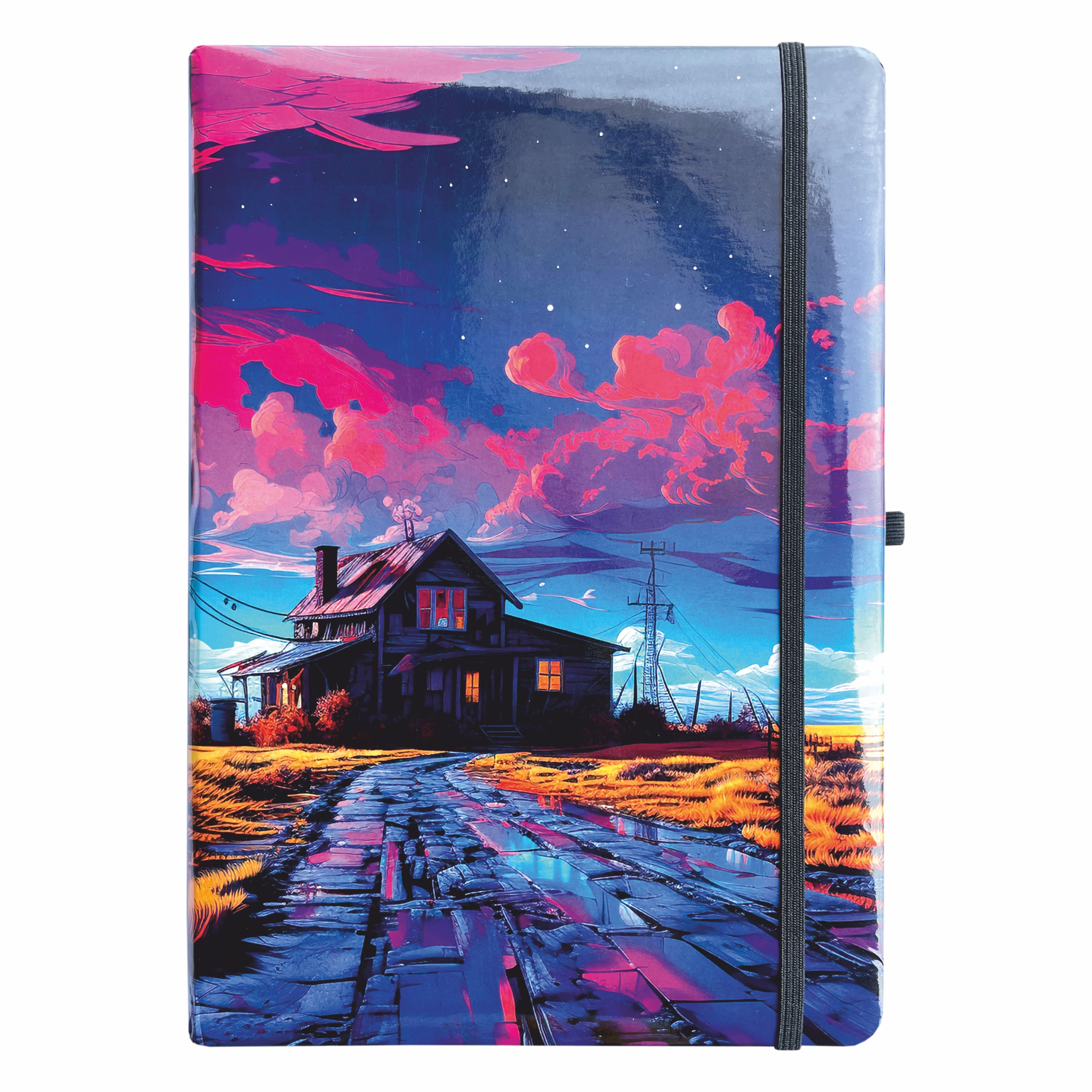 Anupam Lyv Journal - 192 Pages, Soft Cover, Hardbound with Elastic Closure & Pen Loop