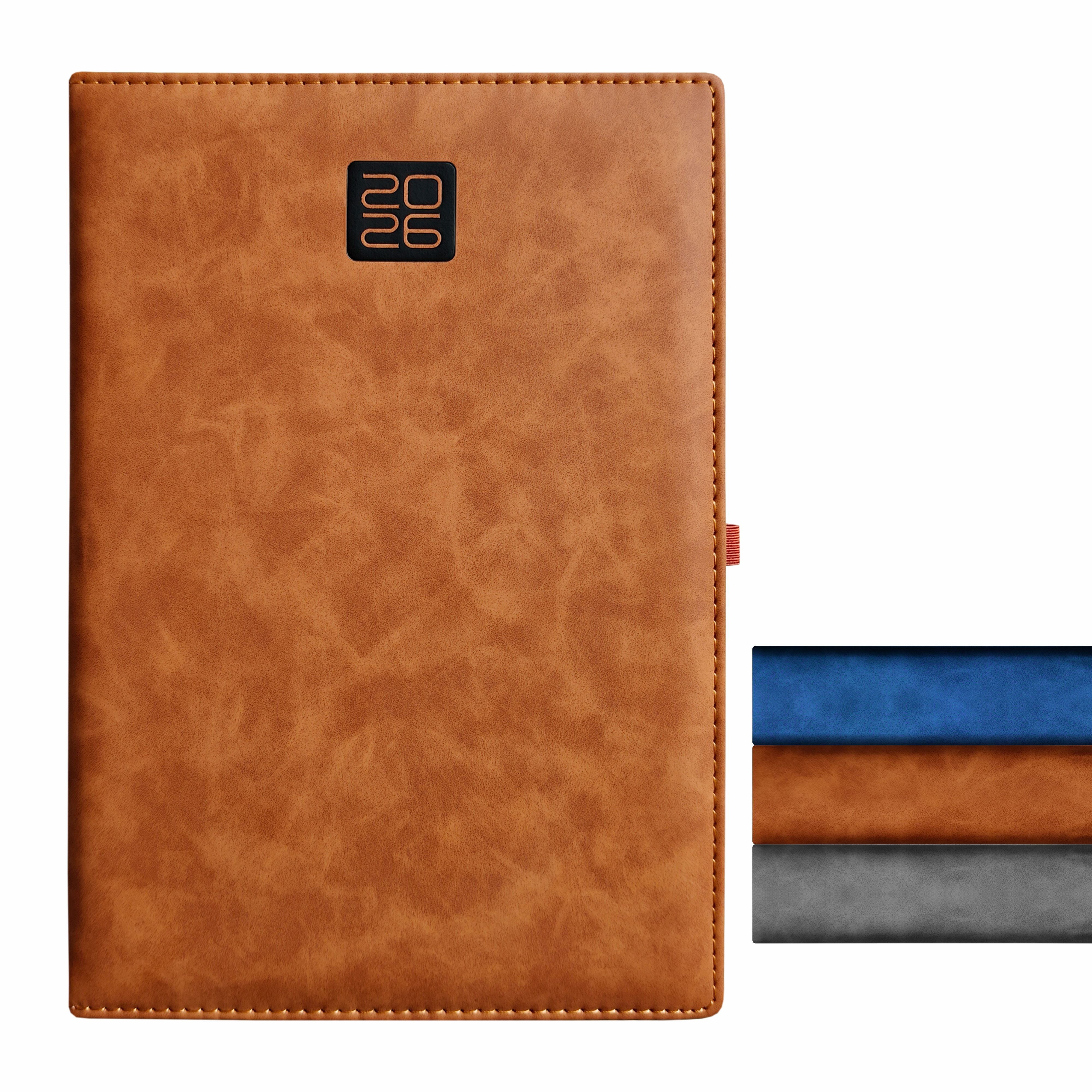 Anupam Merito 2026 Diary – Dated Daily Planner with Monthly Calendar | 80 GSM Paper | Full Page Mon–Fri, Sat–Sun Shared Page | Matte PU Cover | 365 Days