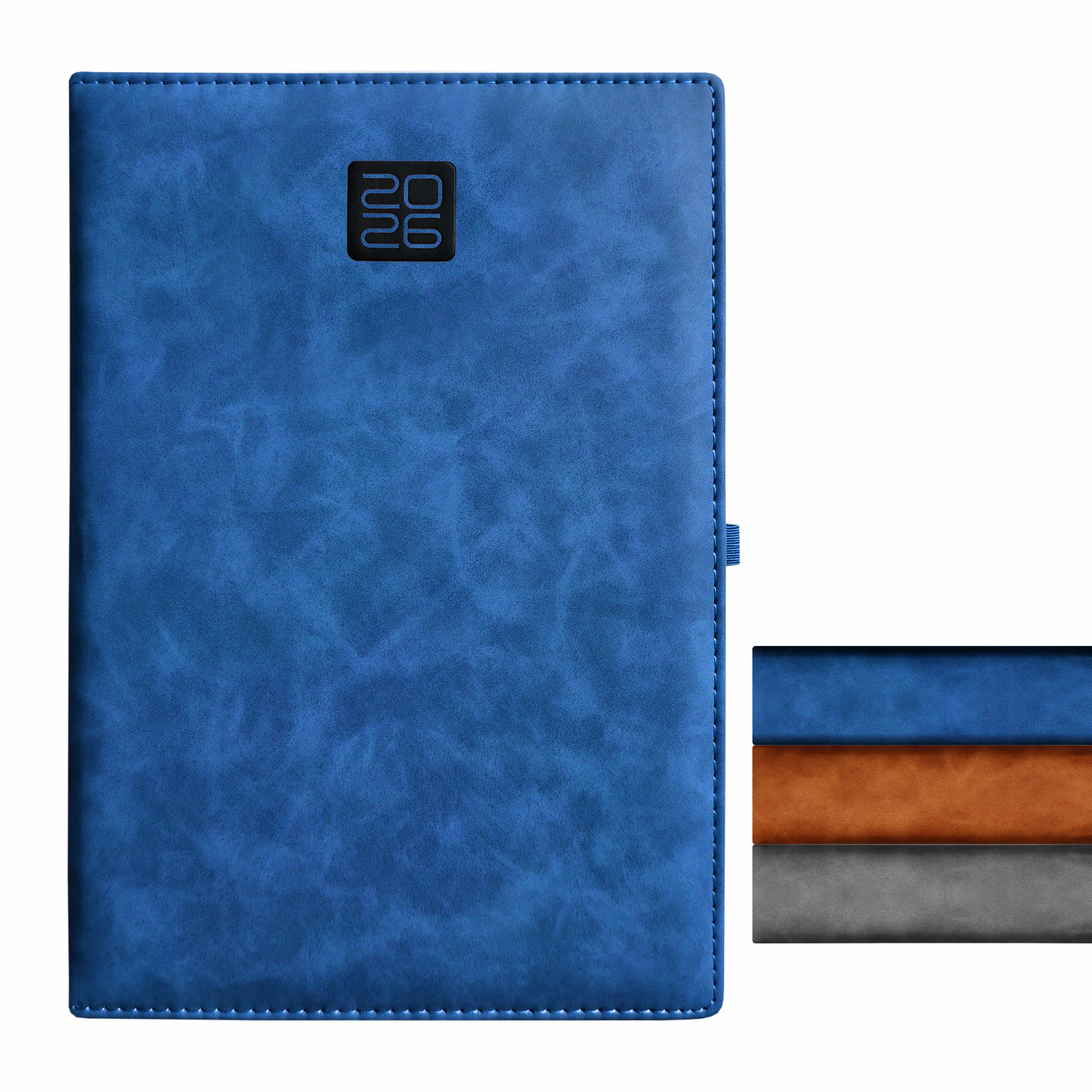 Anupam Merito 2026 Diary – Dated Daily Planner with Monthly Calendar | 80 GSM Paper | Full Page Mon–Fri, Sat–Sun Shared Page | Matte PU Cover | 365 Days