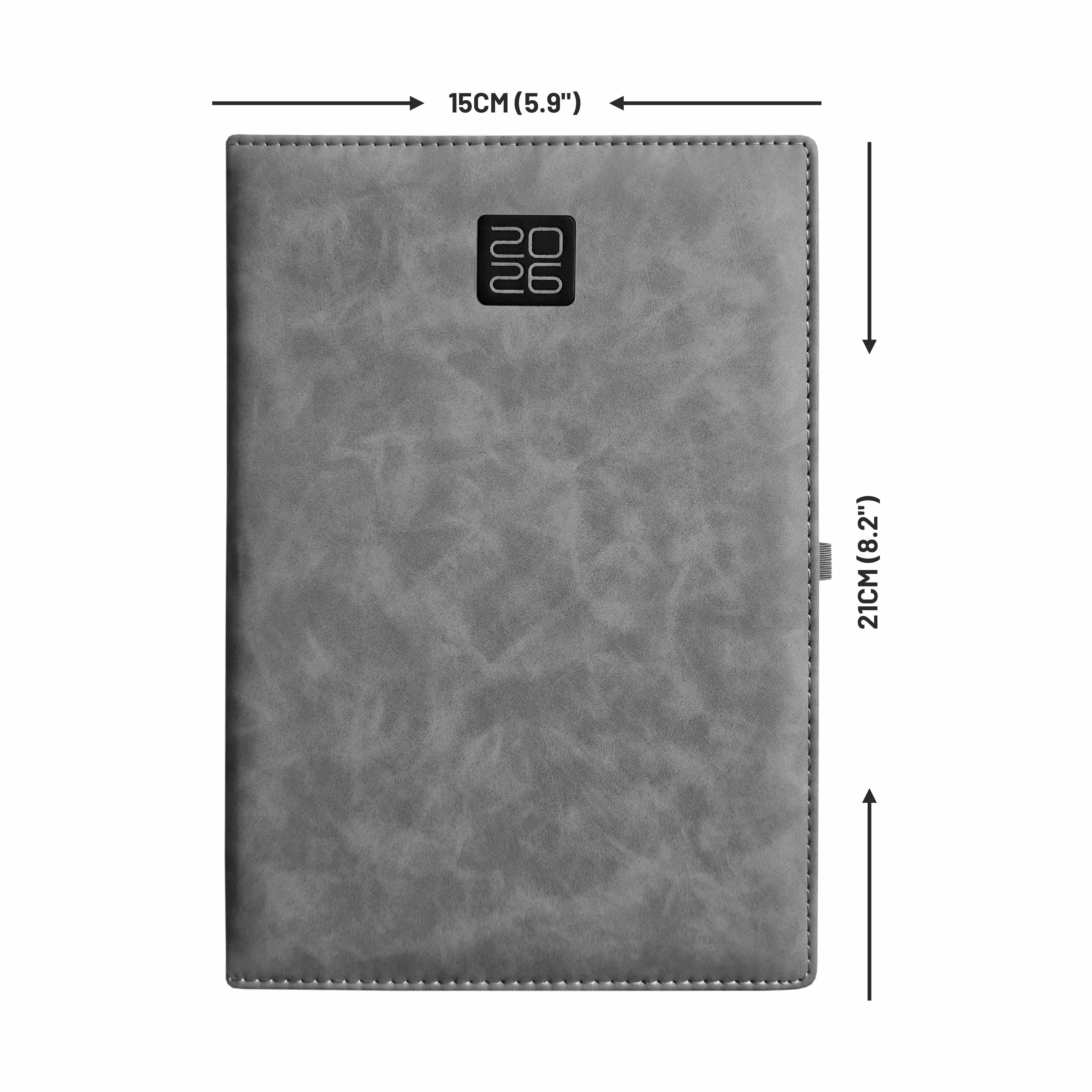 Anupam Merito 2027 Diary – Dated Daily Planner with Monthly Calendar | 80 GSM Paper | Full Page Mon–Fri, Sat–Sun Shared Page | Matte PU Cover | 365 Days