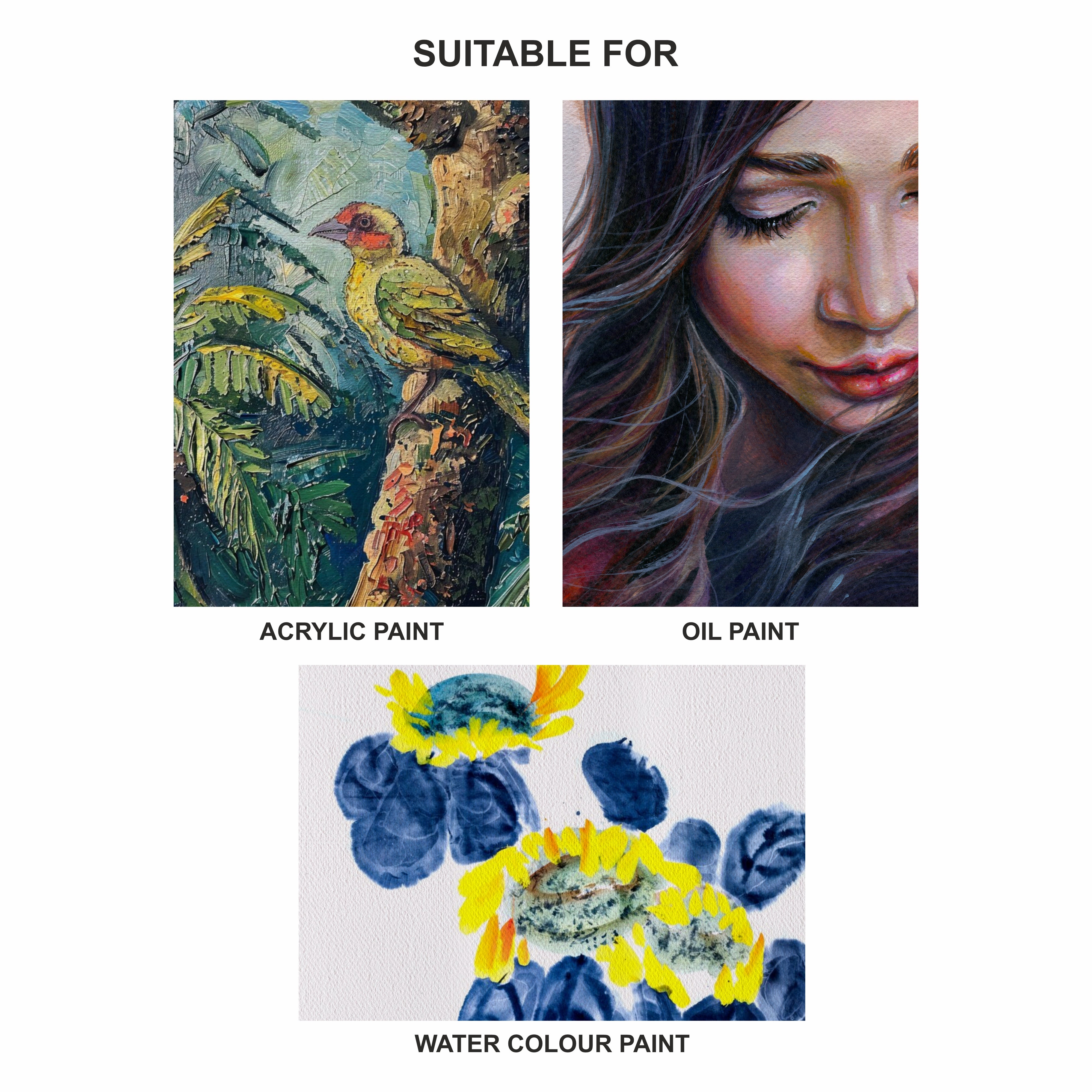 Anupam Oil Painting Paper-Canvas Textured Embossed Oil Paper-Acid Free-350 GSM