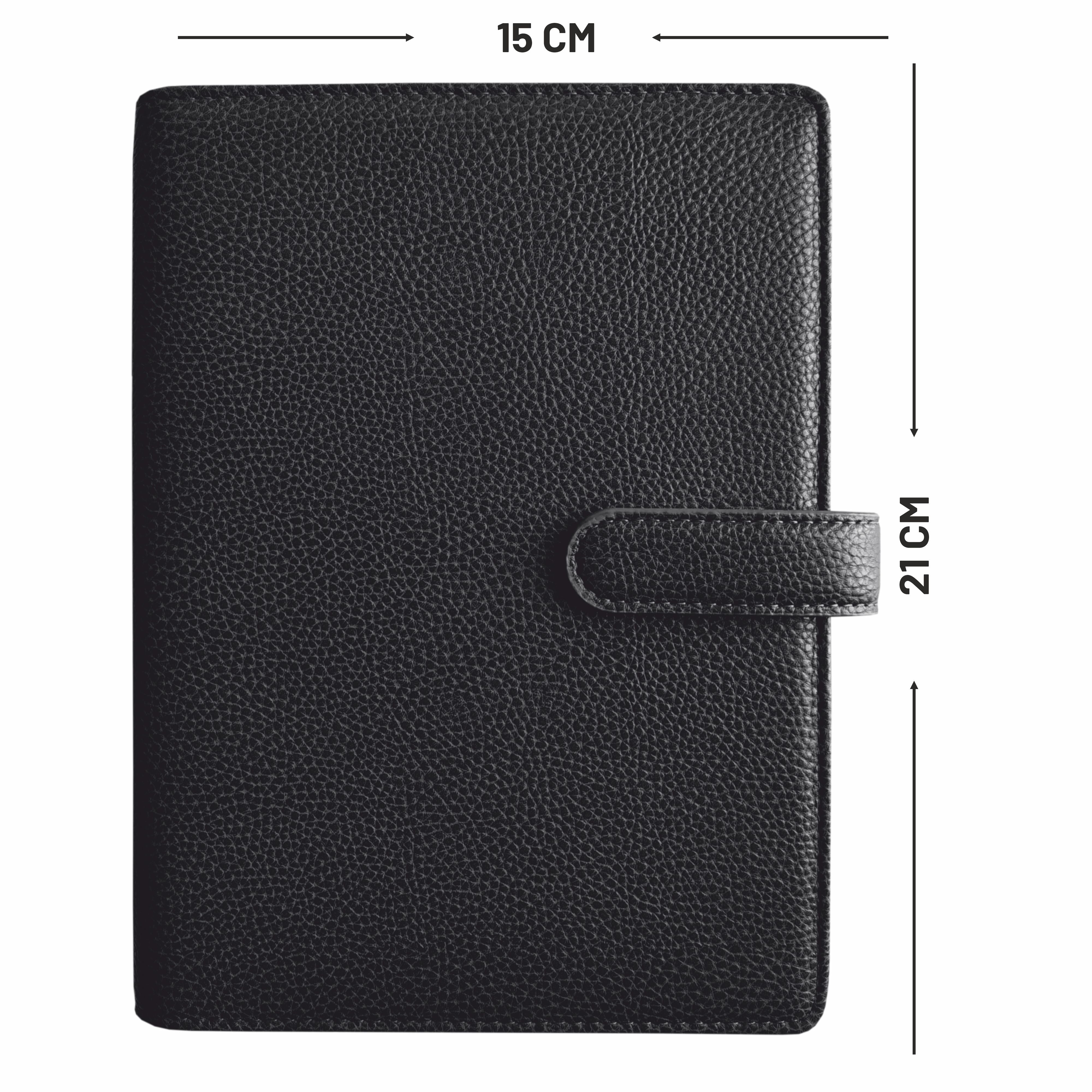 Anupam Prox Journal A5 | 120 Pages | College Ruled Notebook | 100 Gsm Paper | Leather PU Cover Notebook Magnetic Loop Closure with Multipurpose Pockets | for Writing, Planning Notebooks