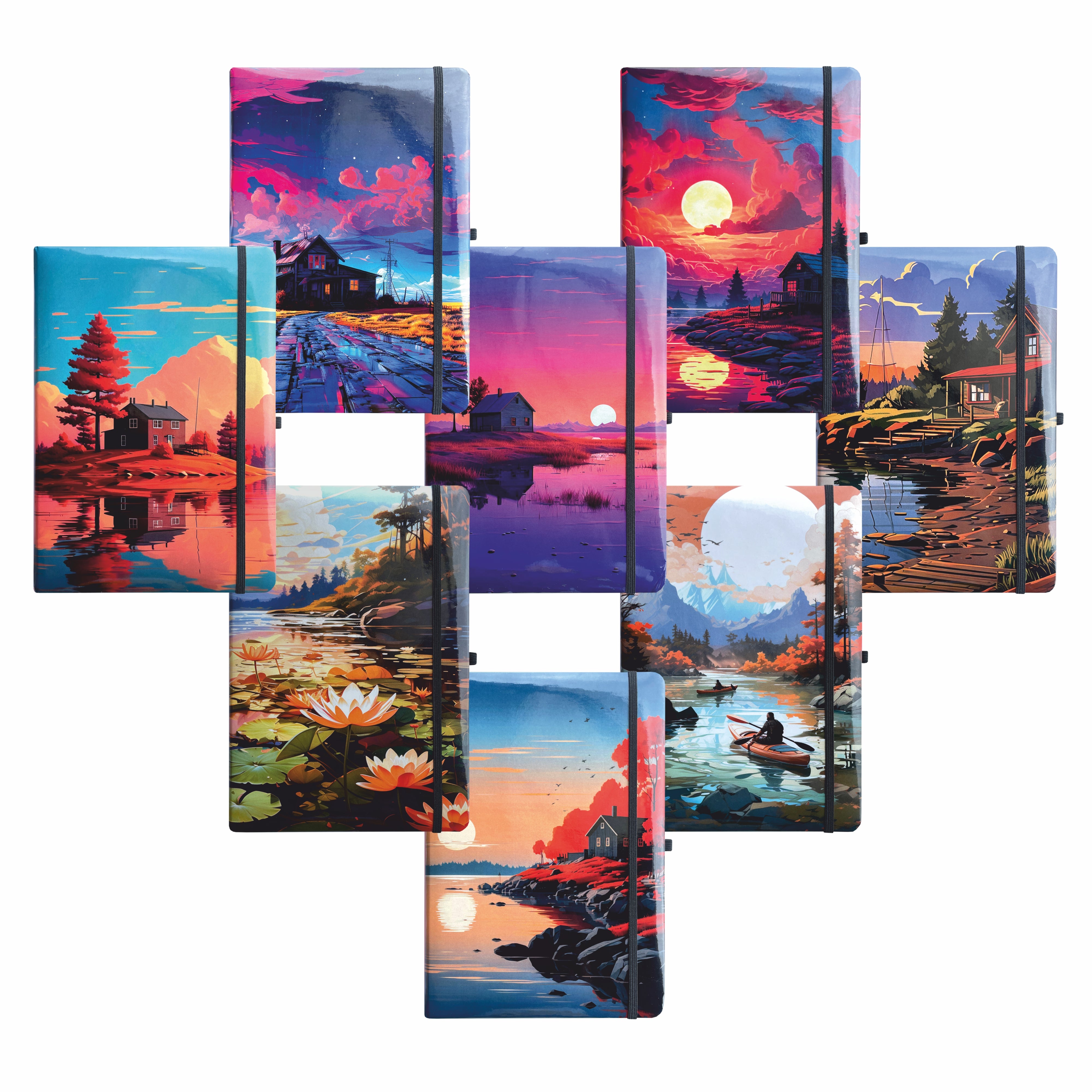 Anupam Lyv Journal - 192 Pages, Soft Cover, Hardbound with Elastic Closure & Pen Loop