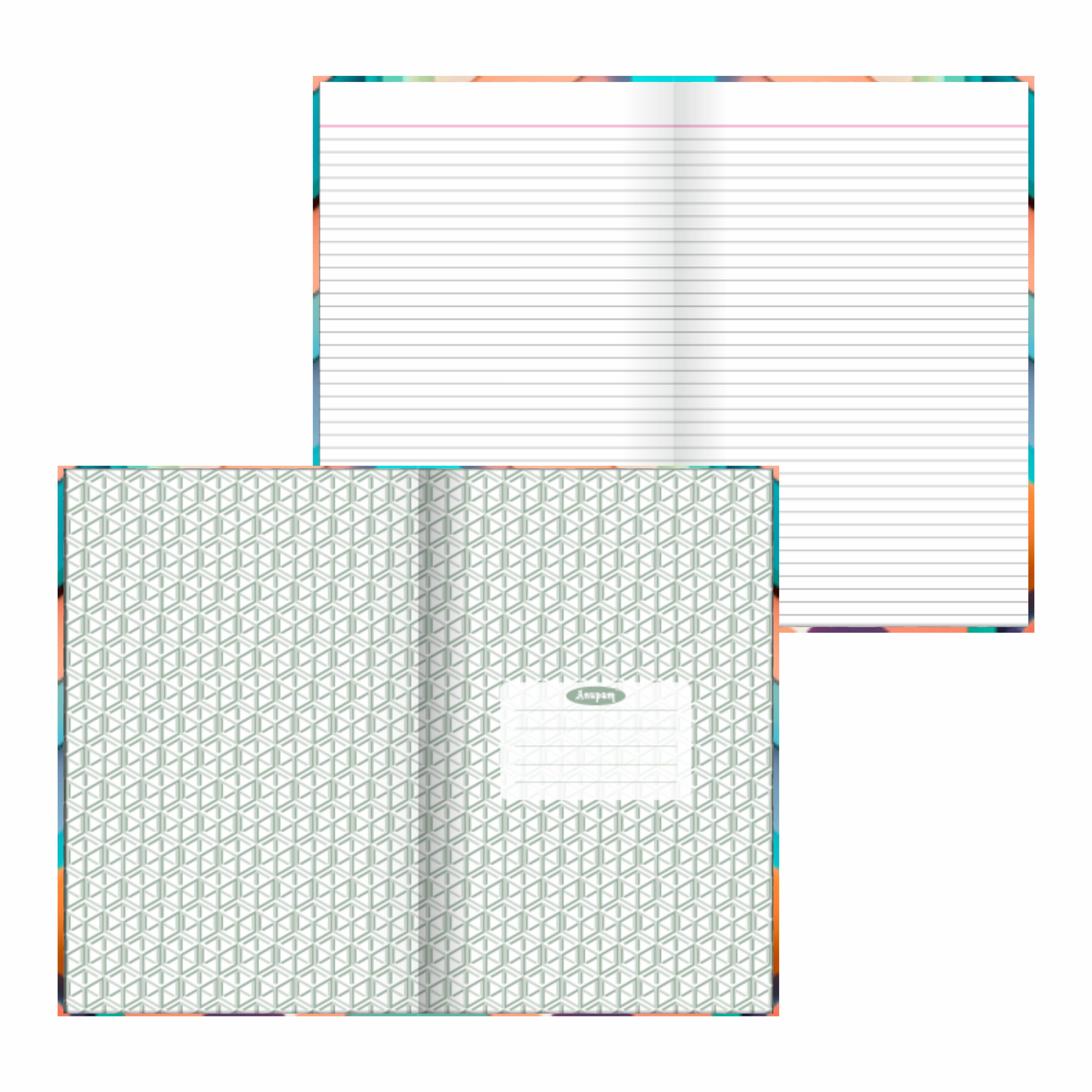 Anupam Rangeela Notebook-Hard cover Long Book-Single Line - 80 GSM Paper For Students-Shops-Office