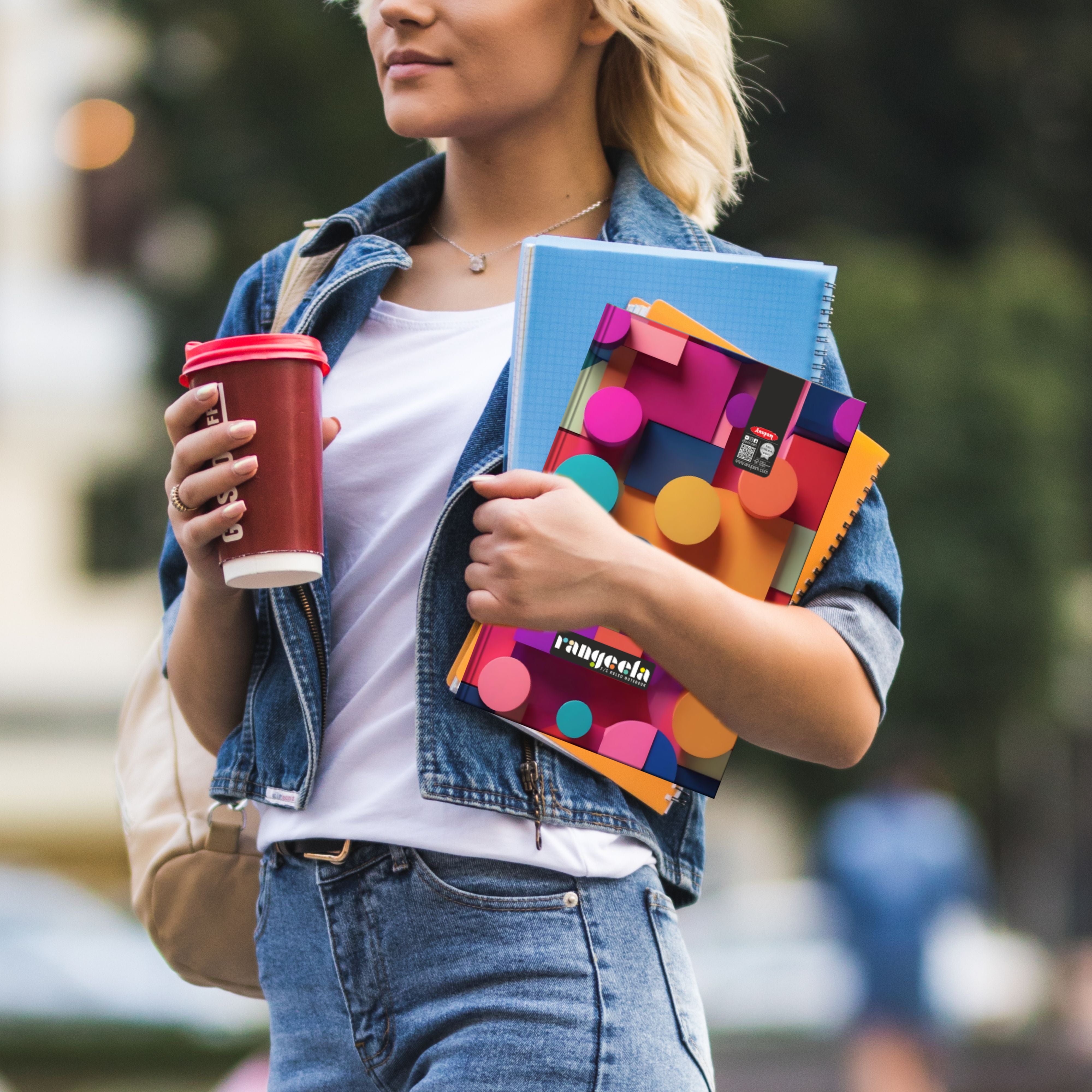 Anupam Rangeela Notebook-Hard cover Long Book-Single Line - 80 GSM Paper For Students-Shops-Office