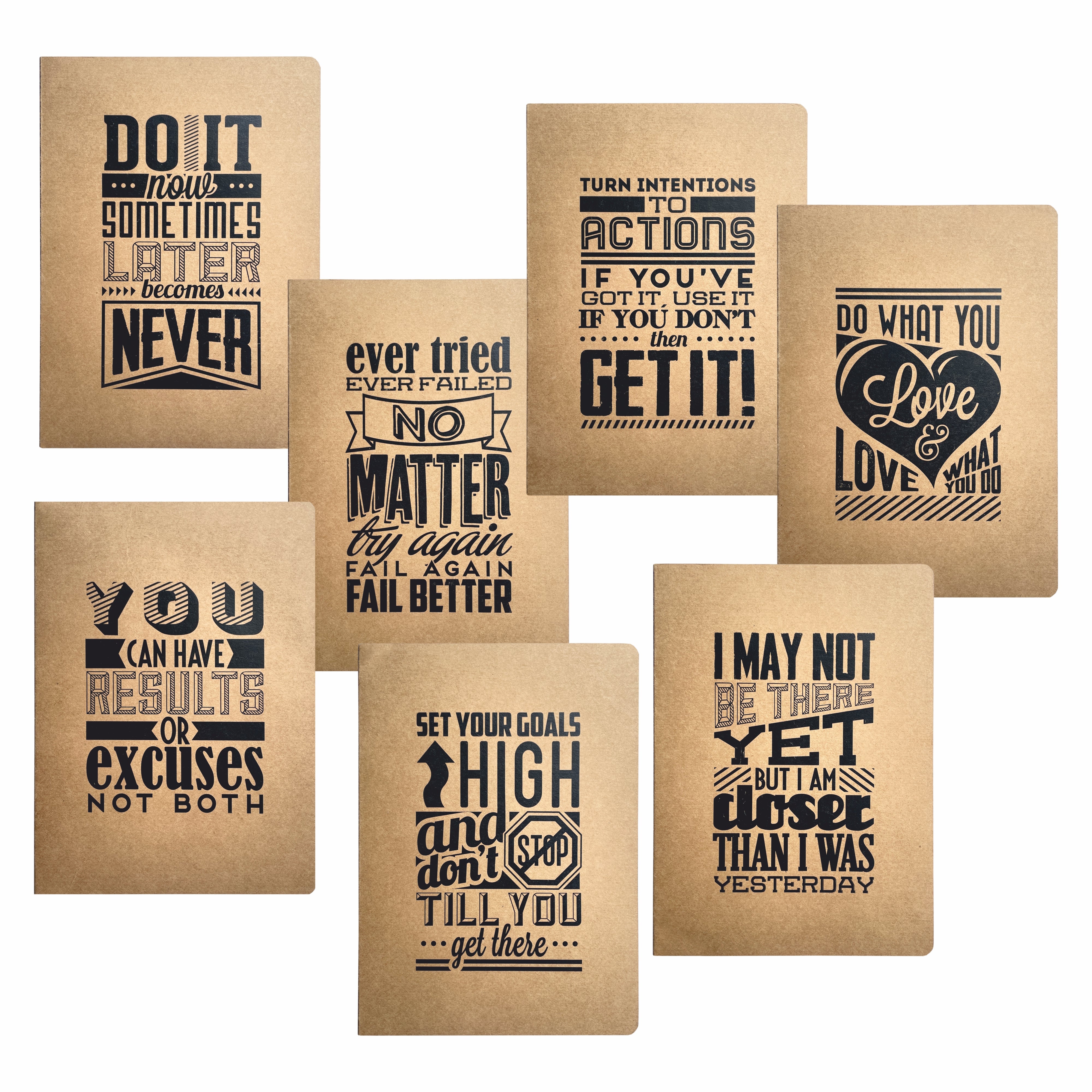 REK Journal Recycled and Eco-friendly Kraft Cover College Ruled Notebook - 80 Gsm - 160 Pages (Pack)