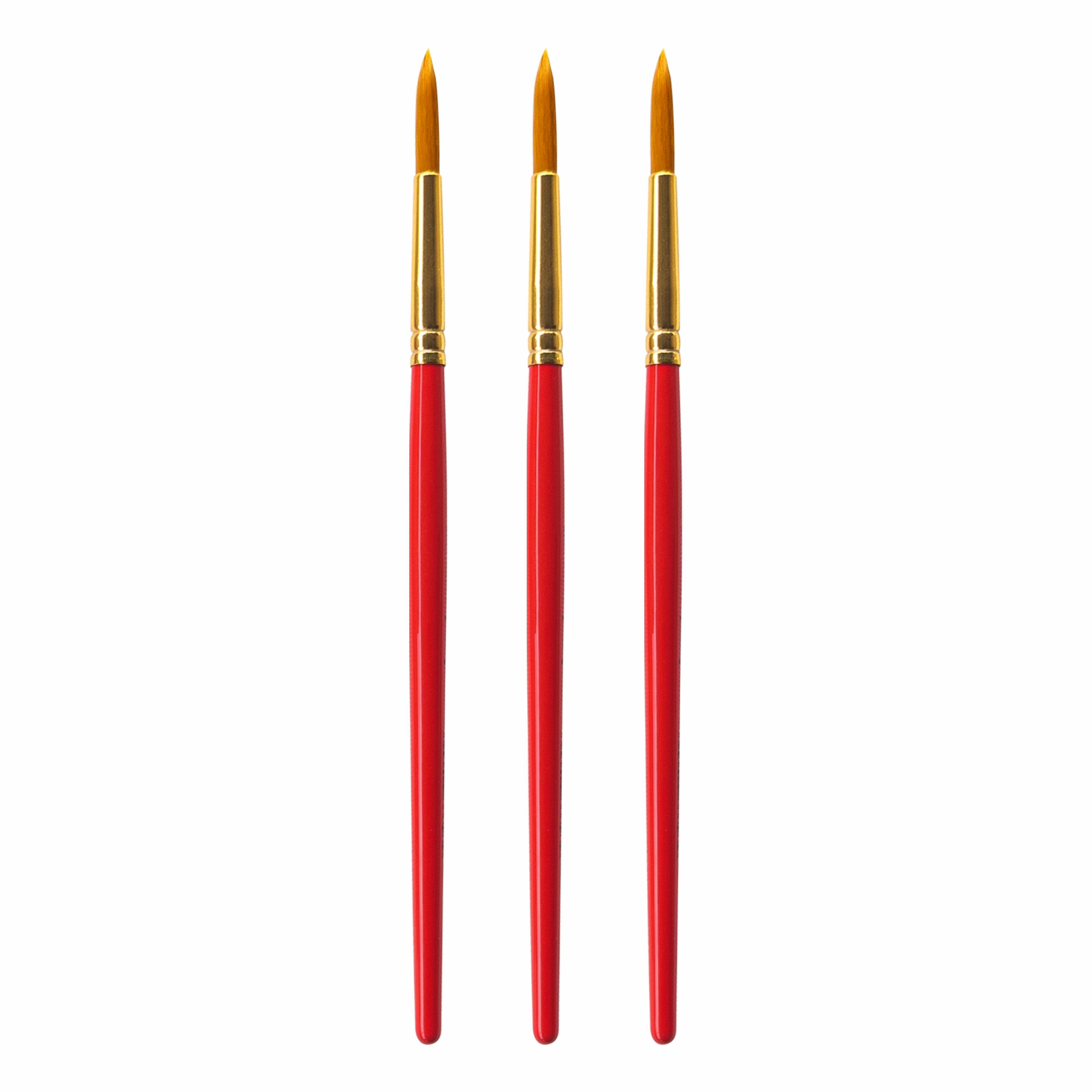 Anupam Synthetic Paint Brush Set of 3 | Round Brushes Size 10 – Durable, Precise, and Comfortable for Fine Detailing