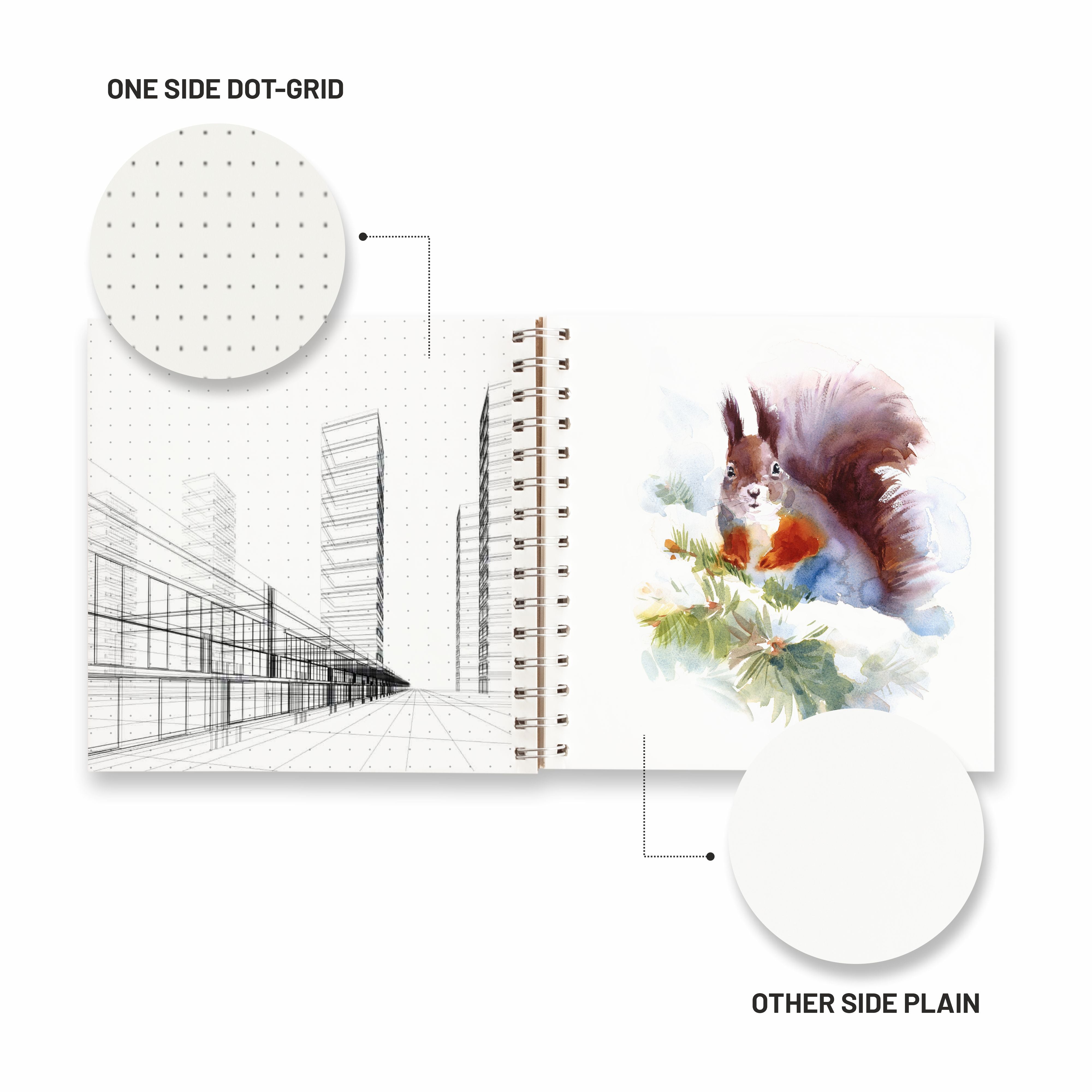 Anupam Sketch-E WireO Sketch Book-Cartridge Paper-140GSM