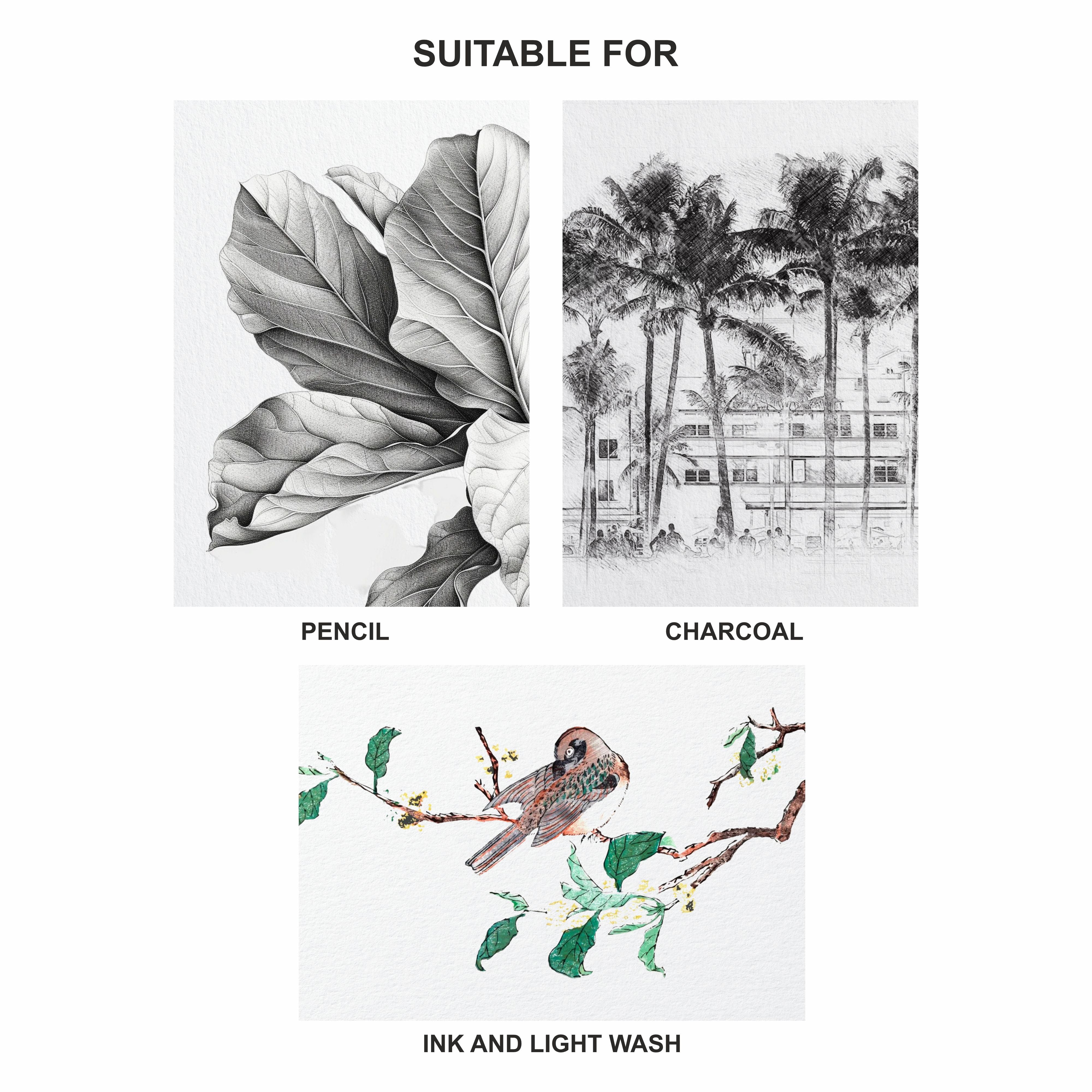 Anupam Sketch-O Cartridge Drawing Paper for sketching and drawing Loose sheets 140 GSM