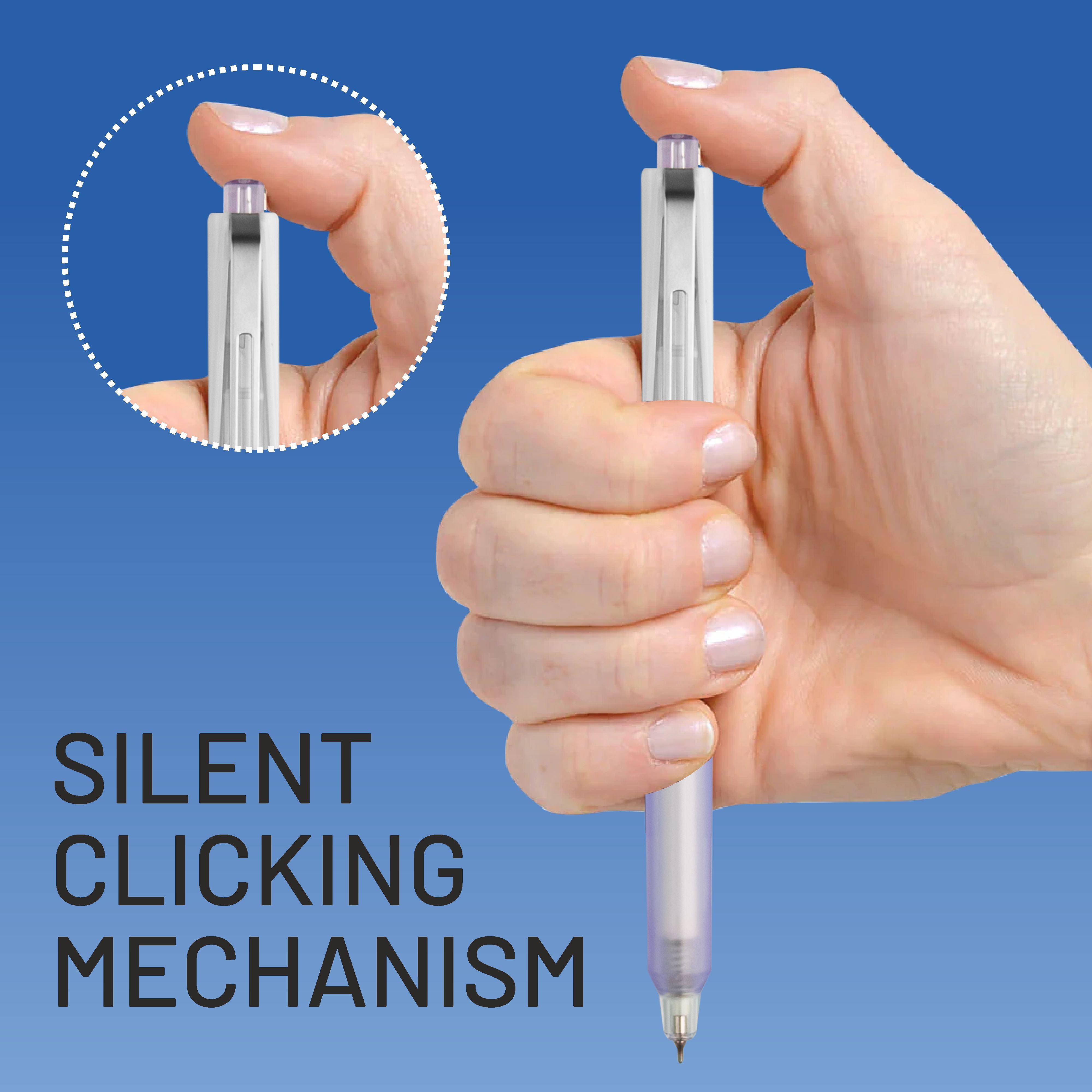 Anupam Sylent Gel Pens, Waterproof Quick Dry Ink, 0.5mm Fine Point Retractable Smooth Writing Pens for Journaling, Writing Gel Pen