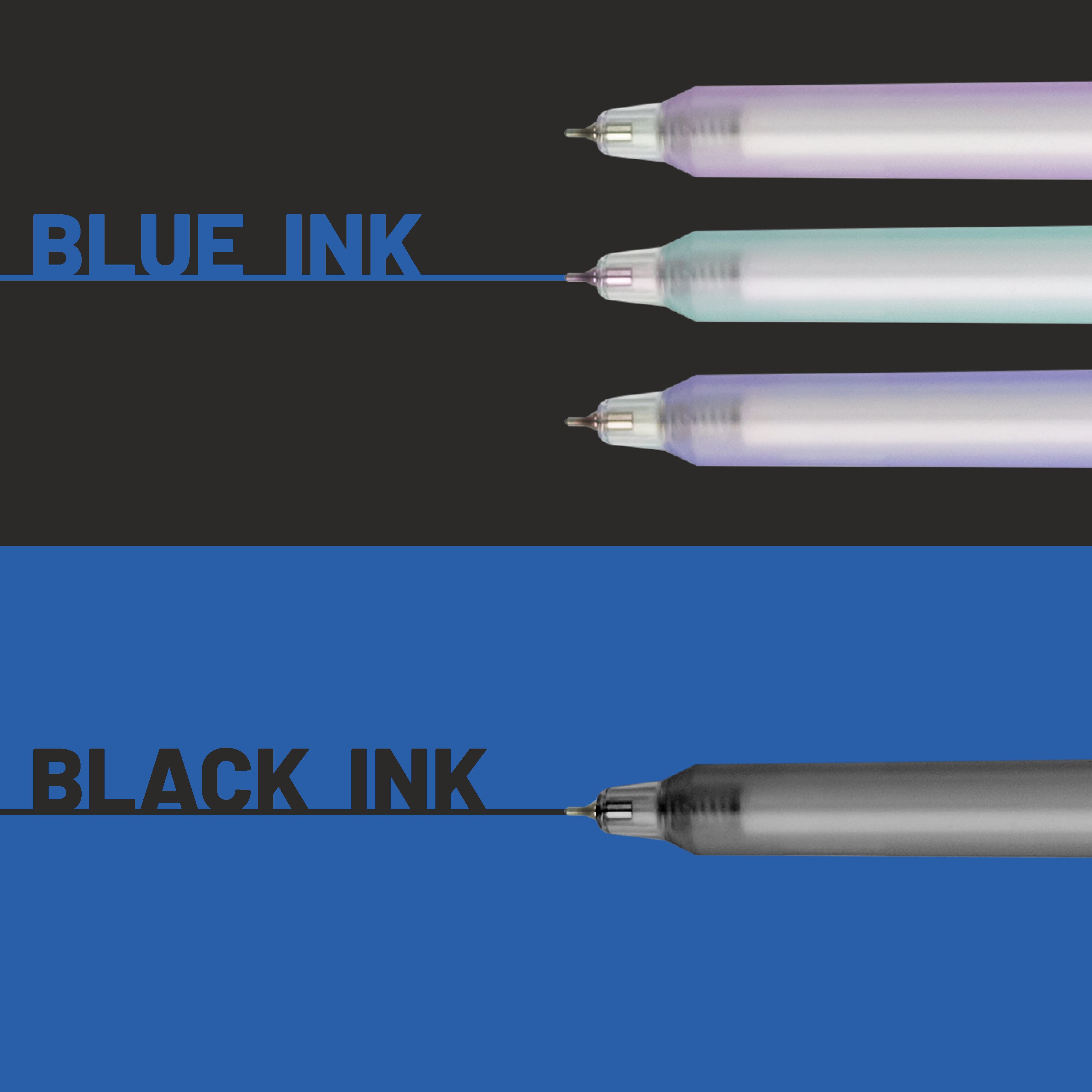Anupam Sylent Gel Pens, Waterproof Quick Dry Ink, 0.5mm Fine Point Retractable Smooth Writing Pens for Journaling, Writing Gel Pen