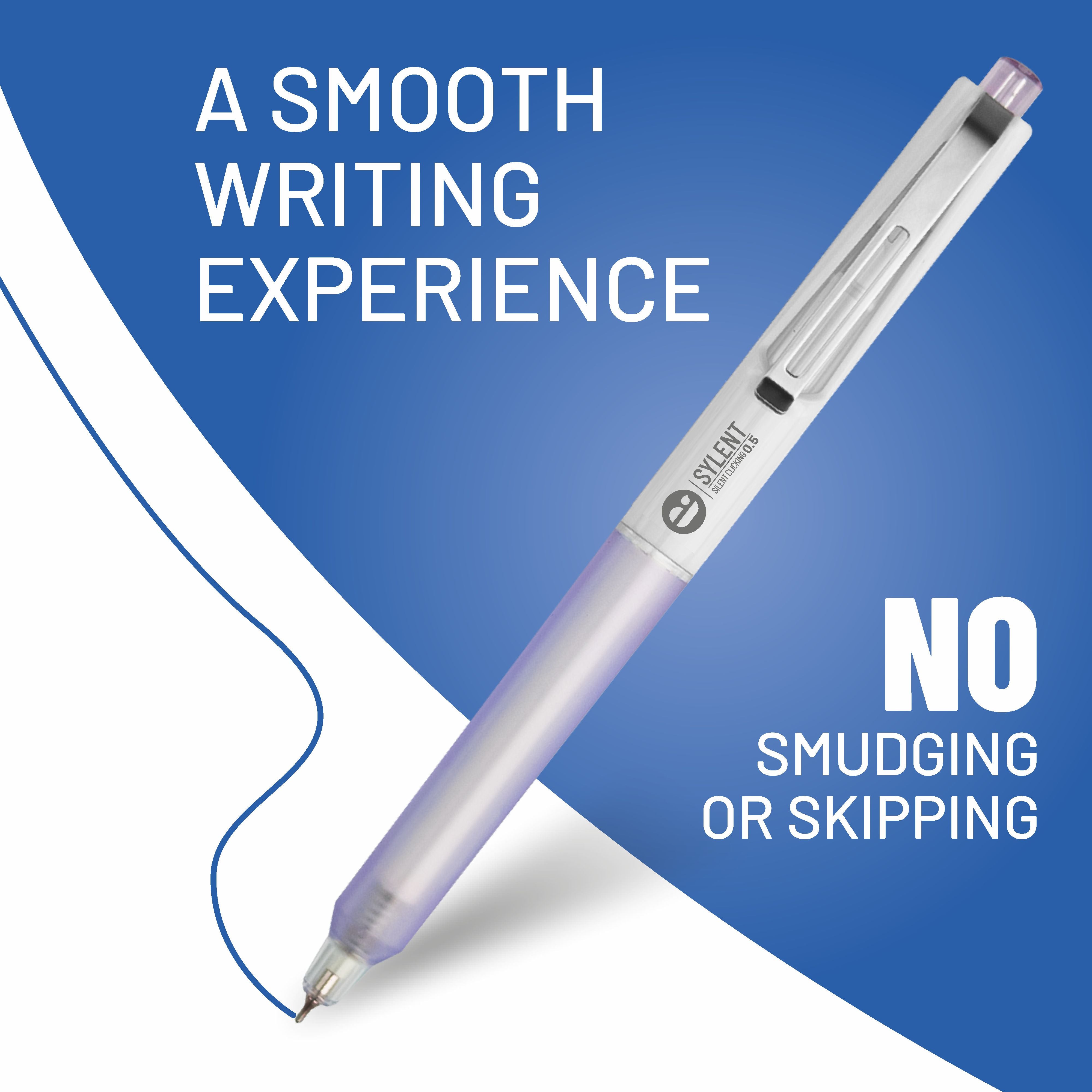 Anupam Sylent Gel Pens, Waterproof Quick Dry Ink, 0.7mm Fine Point Retractable Smooth Writing Pens for Journaling, Writing Gel Pen