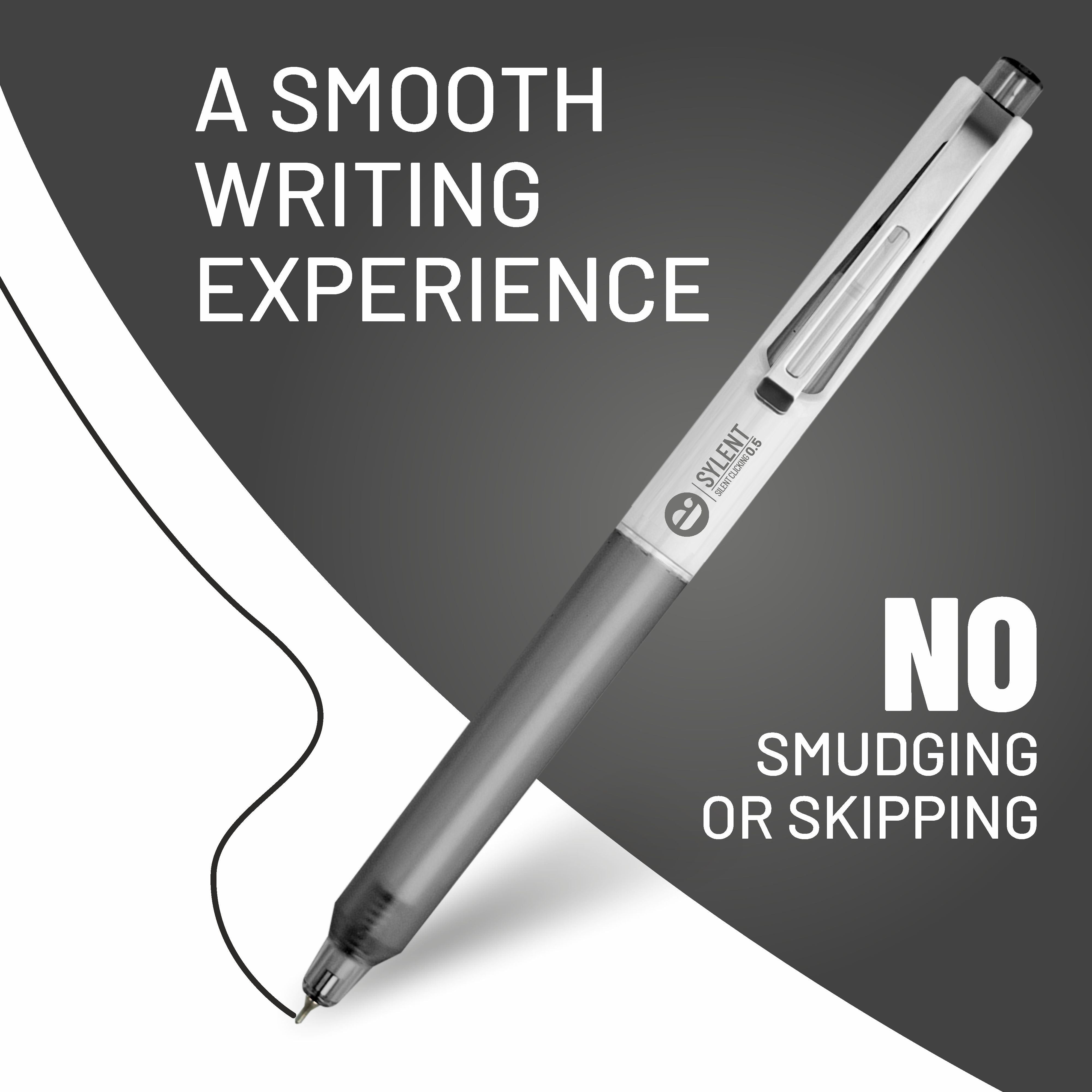 Anupam Sylent Gel Pens, Waterproof Quick Dry Ink, 0.7mm Fine Point Retractable Smooth Writing Pens for Journaling, Writing Gel Pen