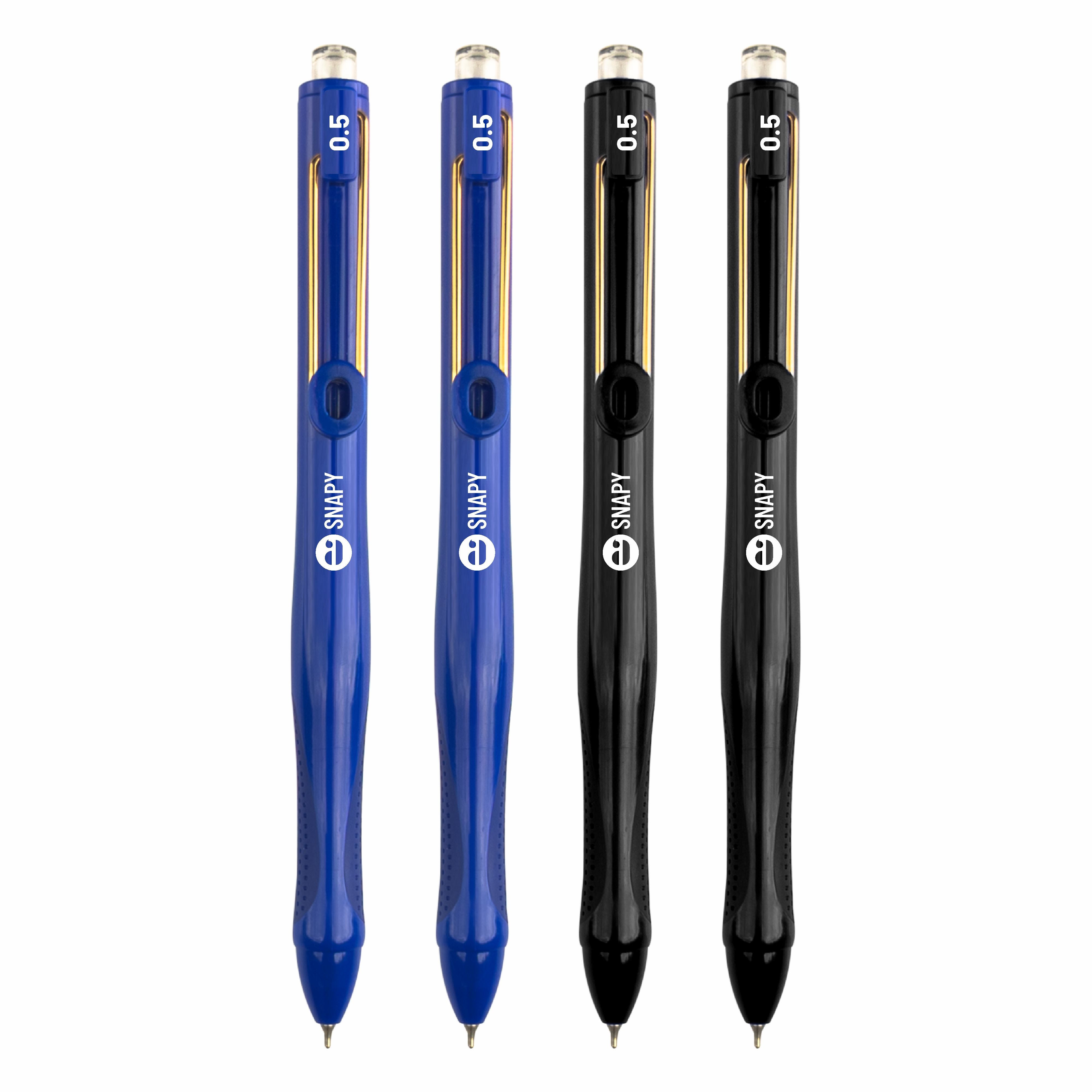 Anupam Snapy Gel Pens, Waterproof Quick Dry Ink, 0.5mm Fine Point Retractable Smooth Writing Pens for Journaling, Writing Gel Pen