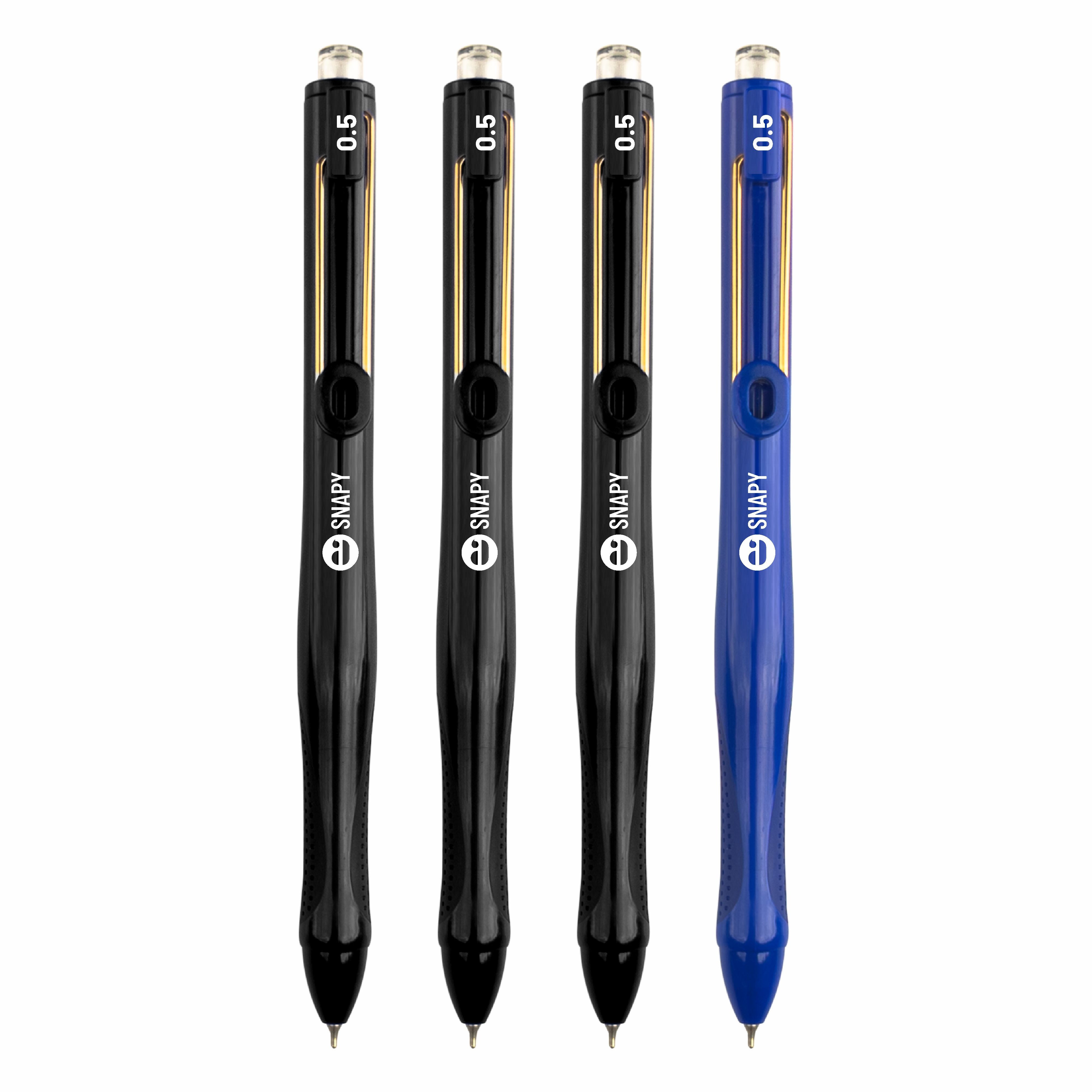 Anupam Snapy Gel Pens, Waterproof Quick Dry Ink, 0.5mm Fine Point Retractable Smooth Writing Pens for Journaling, Writing Gel Pen
