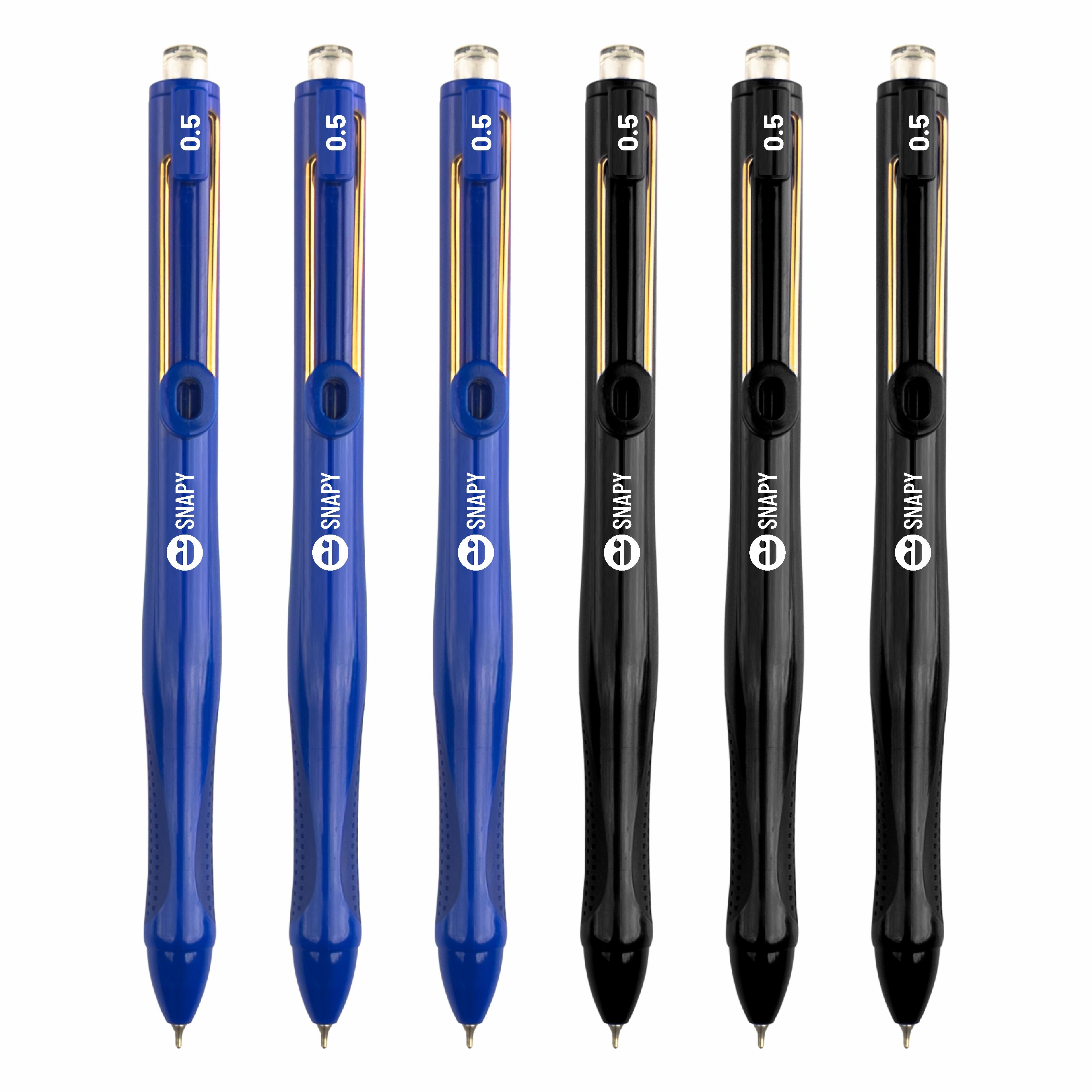 Anupam Snapy Gel Pens, Waterproof Quick Dry Ink, 0.5mm Fine Point Retractable Smooth Writing Pens for Journaling, Writing Gel Pen