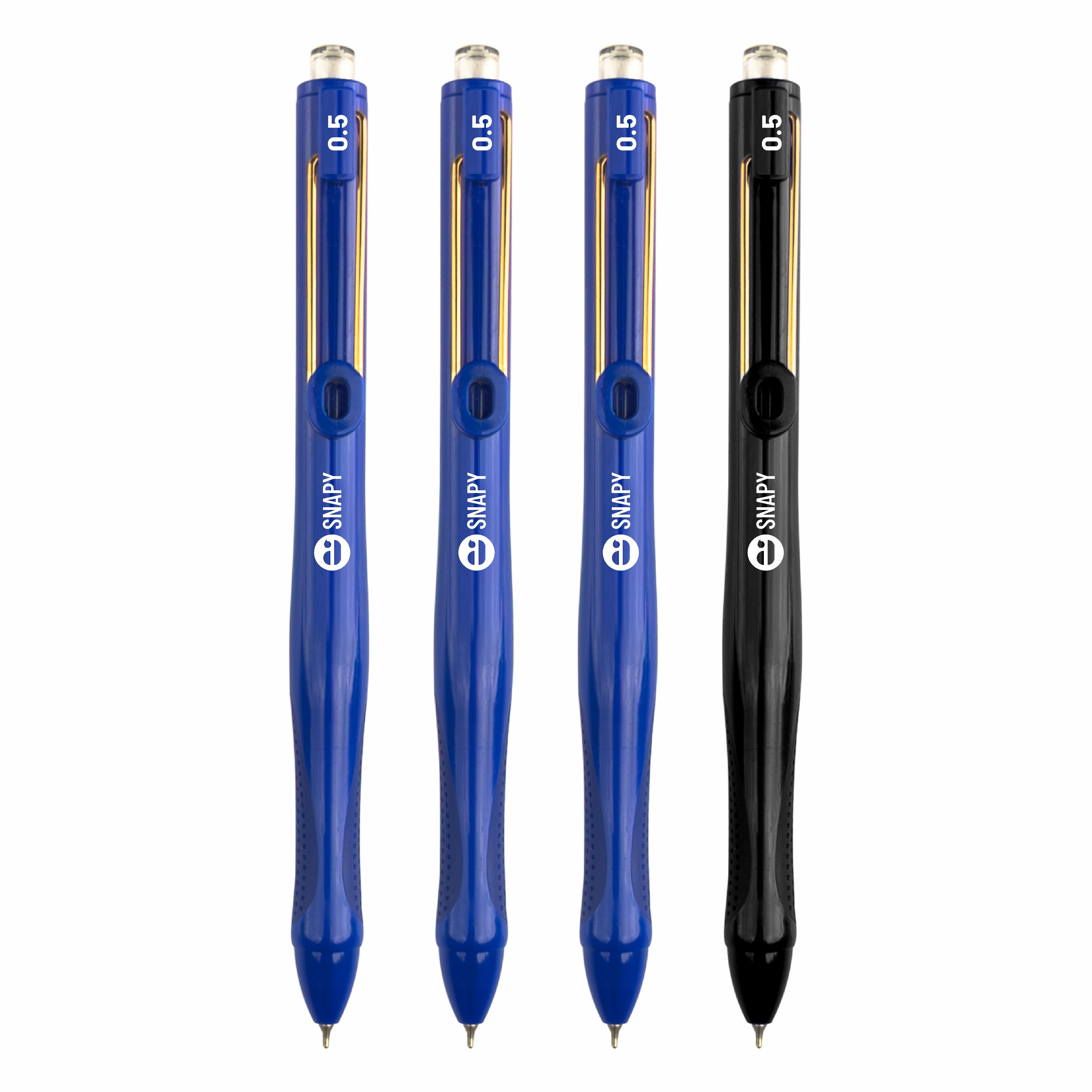 Anupam Snapy Gel Pens, Waterproof Quick Dry Ink, 0.5mm Fine Point Retractable Smooth Writing Pens for Journaling, Writing Gel Pen
