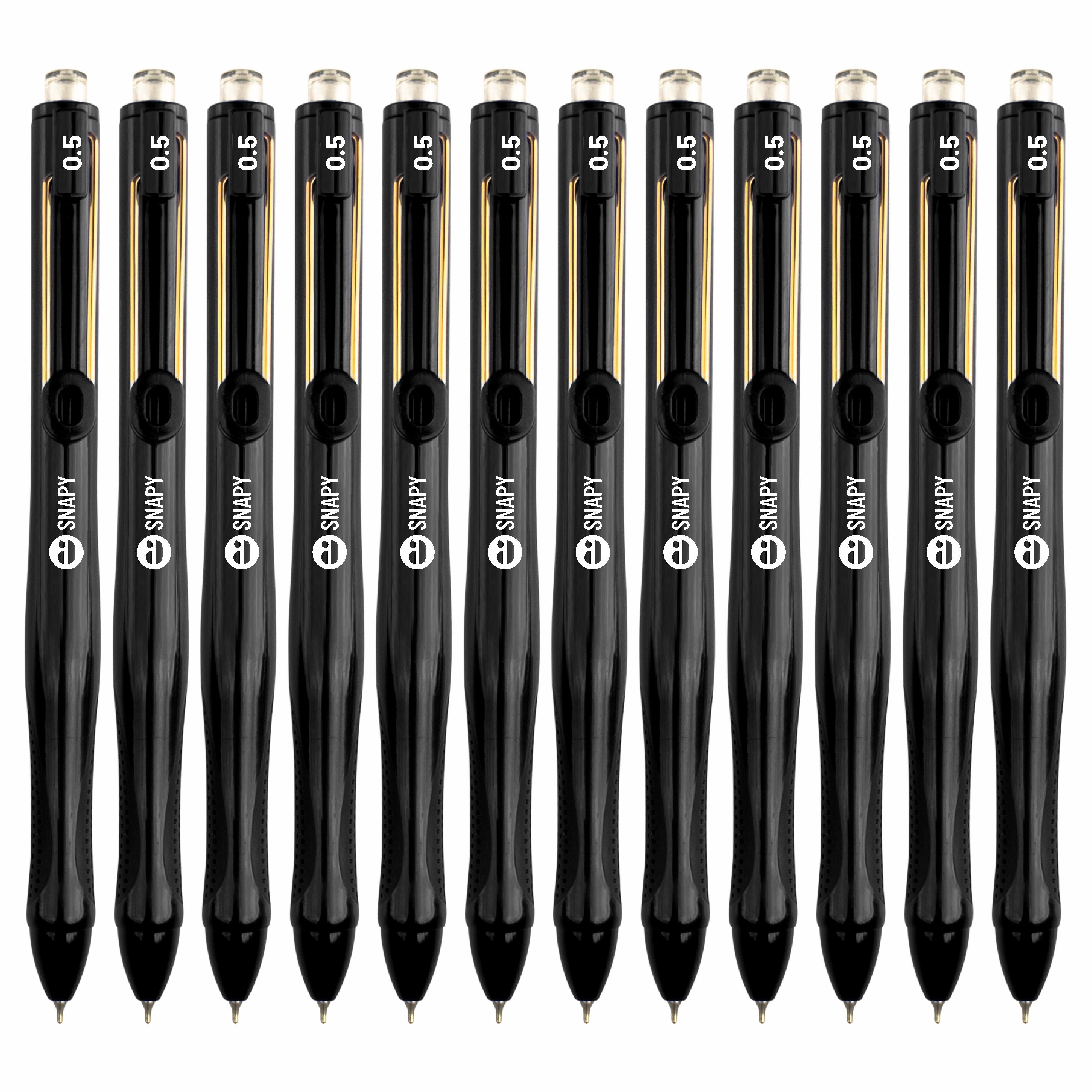 Anupam Snapy Gel Pens, Waterproof Quick Dry Ink, 0.5mm Fine Point Retractable Smooth Writing Pens for Journaling, Writing Gel Pen