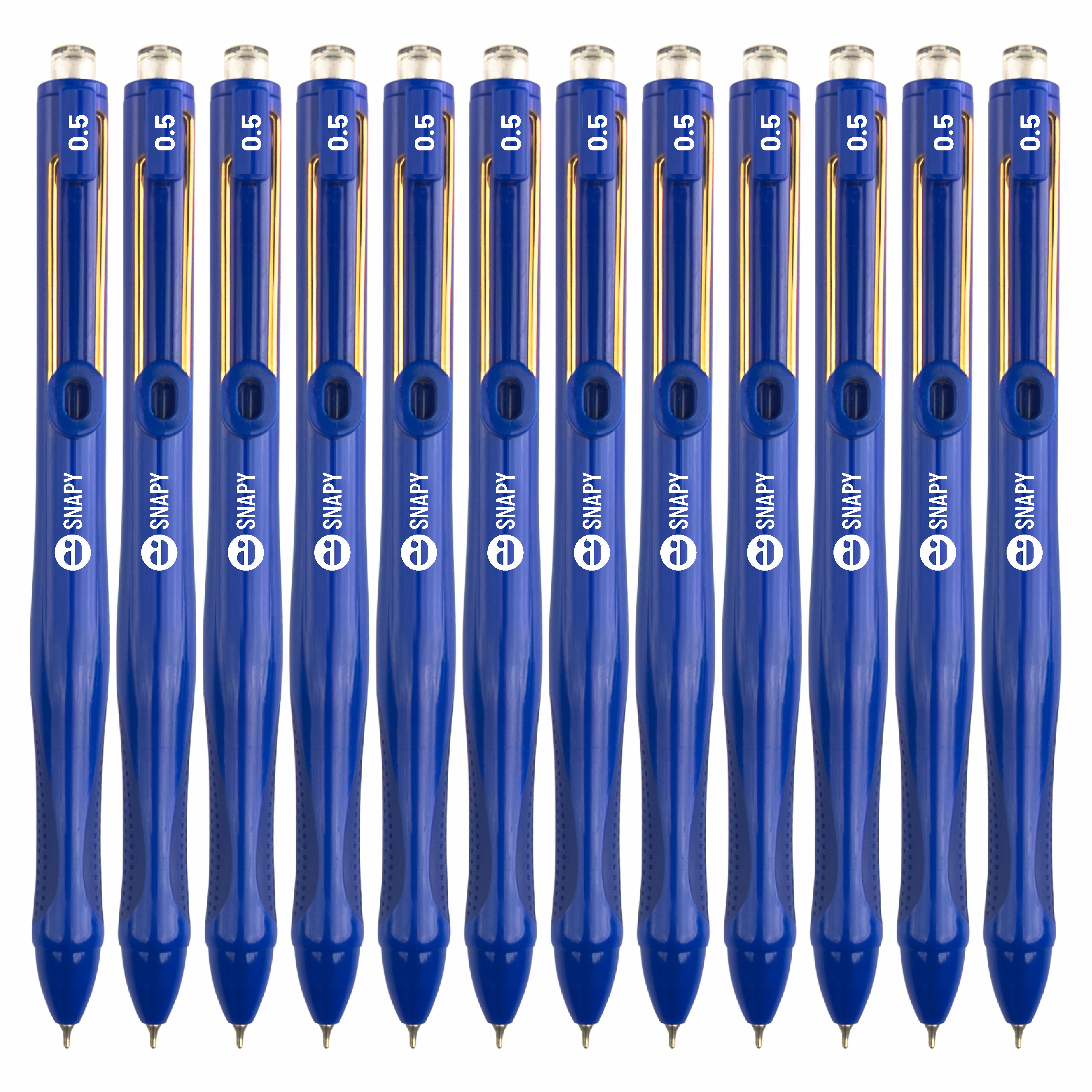 Anupam Snapy Gel Pens, Waterproof Quick Dry Ink, 0.5mm Fine Point Retractable Smooth Writing Pens for Journaling, Writing Gel Pen