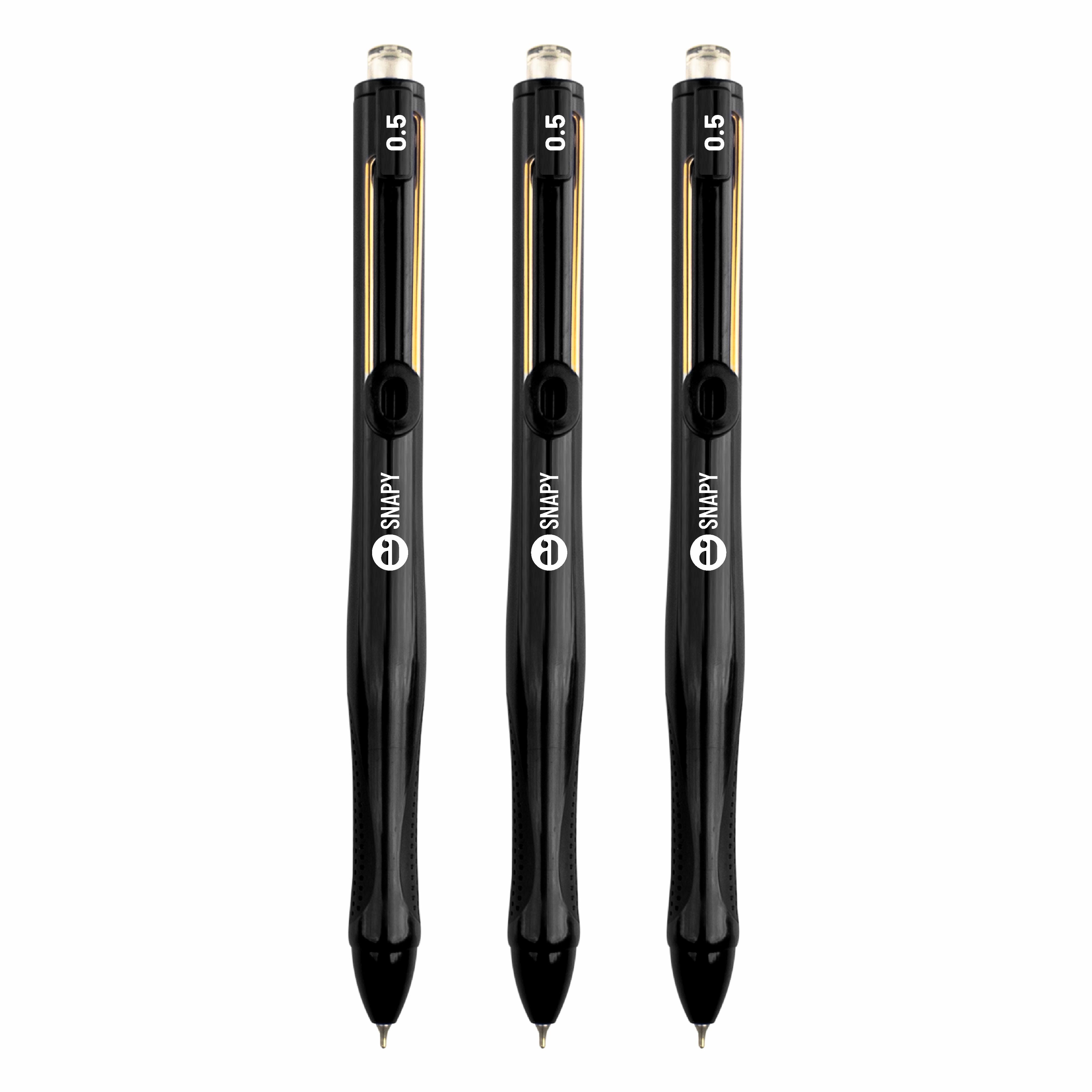 Anupam Snapy Gel Pens, Waterproof Quick Dry Ink, 0.5mm Fine Point Retractable Smooth Writing Pens for Journaling, Writing Gel Pen