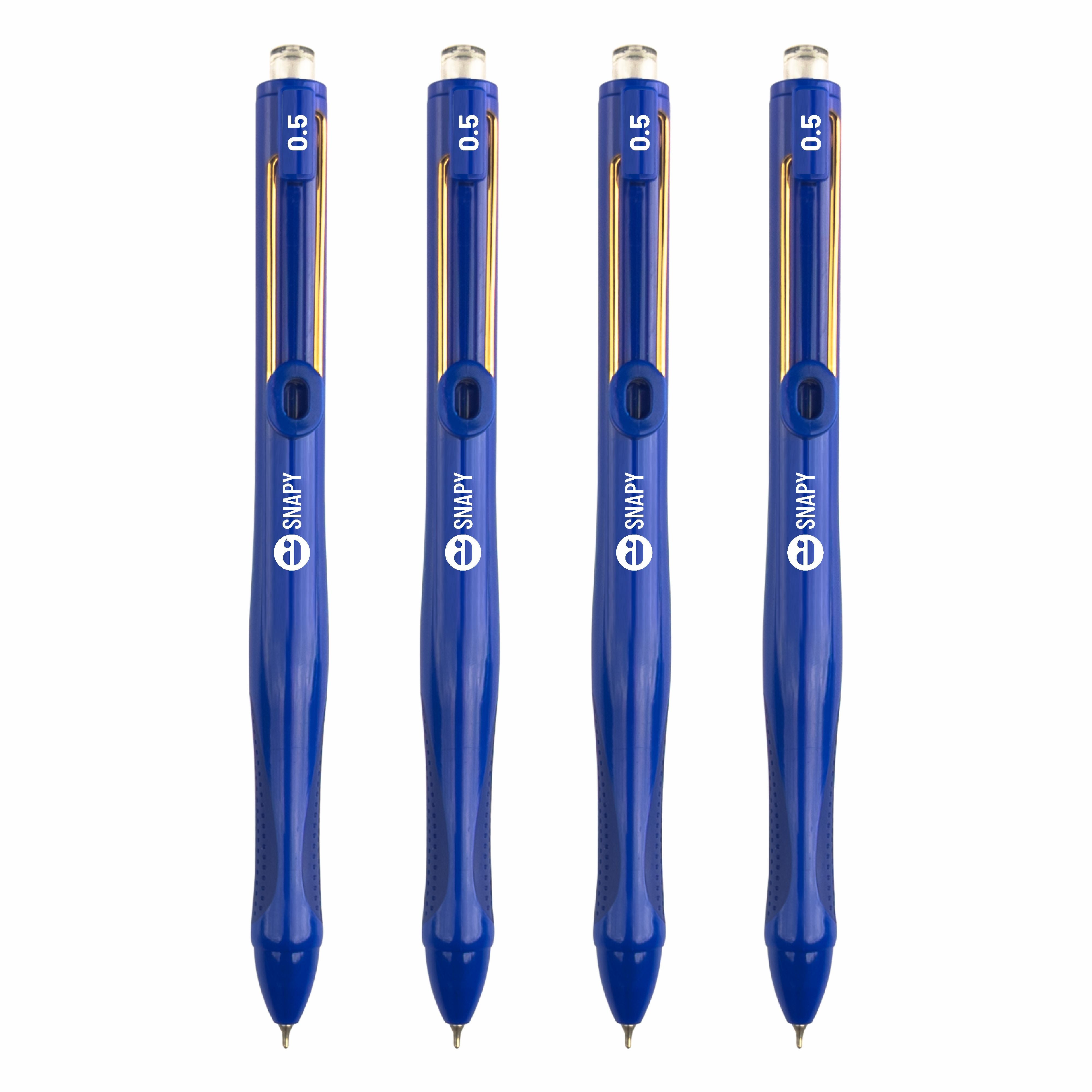 Anupam Snapy Gel Pens, Waterproof Quick Dry Ink, 0.5mm Fine Point Retractable Smooth Writing Pens for Journaling, Writing Gel Pen