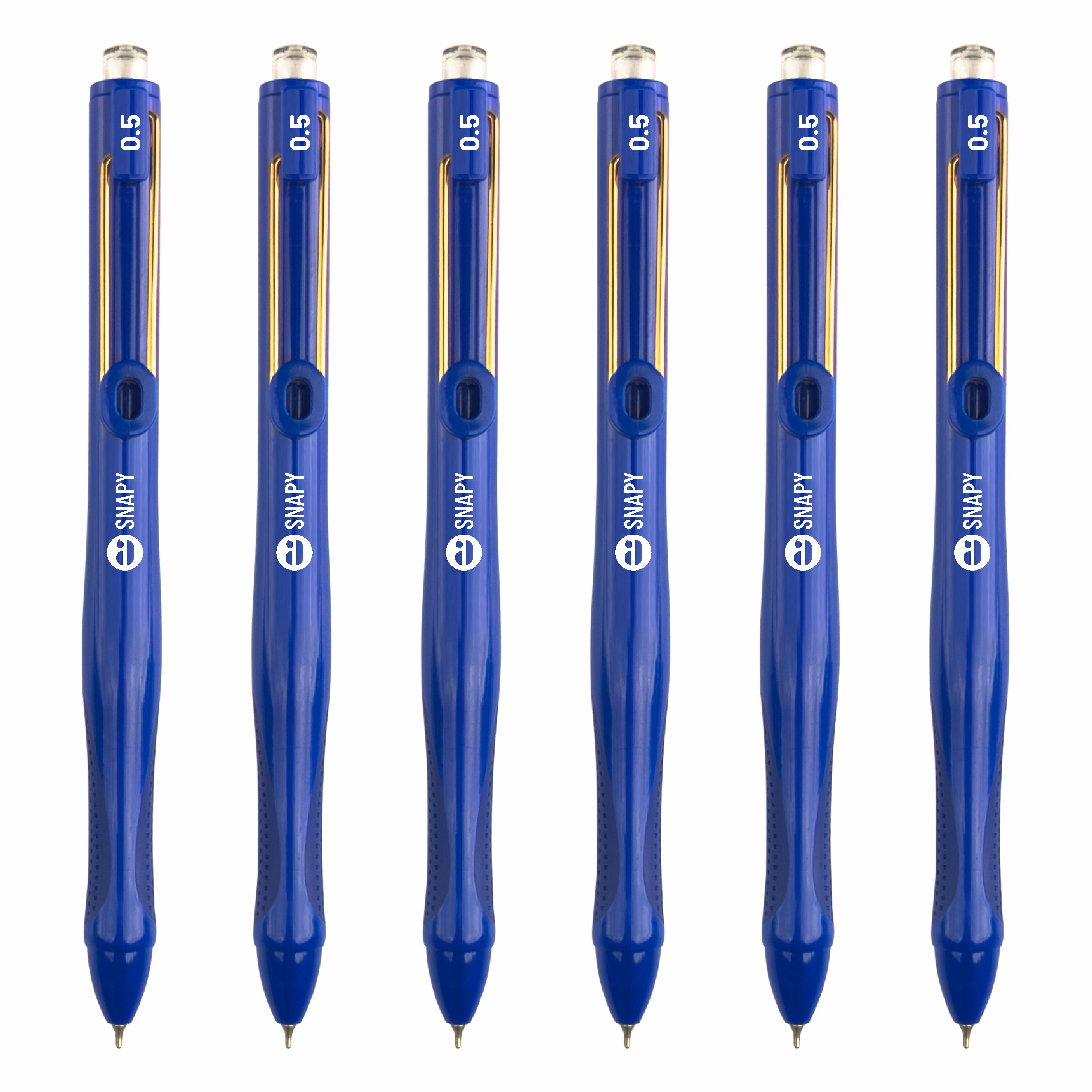 Anupam Snapy Gel Pens, Waterproof Quick Dry Ink, 0.5mm Fine Point Retractable Smooth Writing Pens for Journaling, Writing Gel Pen