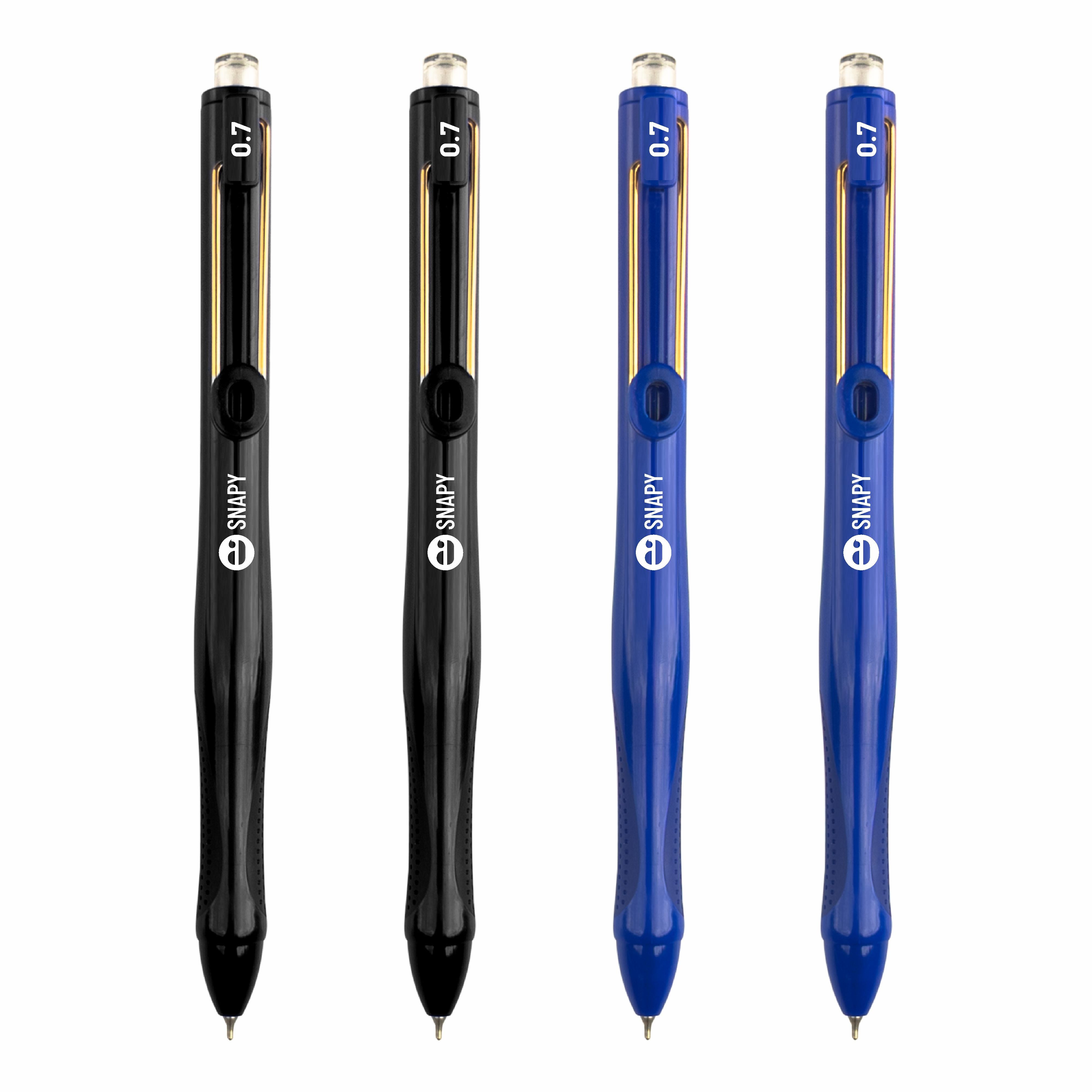 Anupam Snapy Gel Pens, Waterproof Quick Dry Ink, 0.7mm Fine Point Retractable Smooth Writing Pens